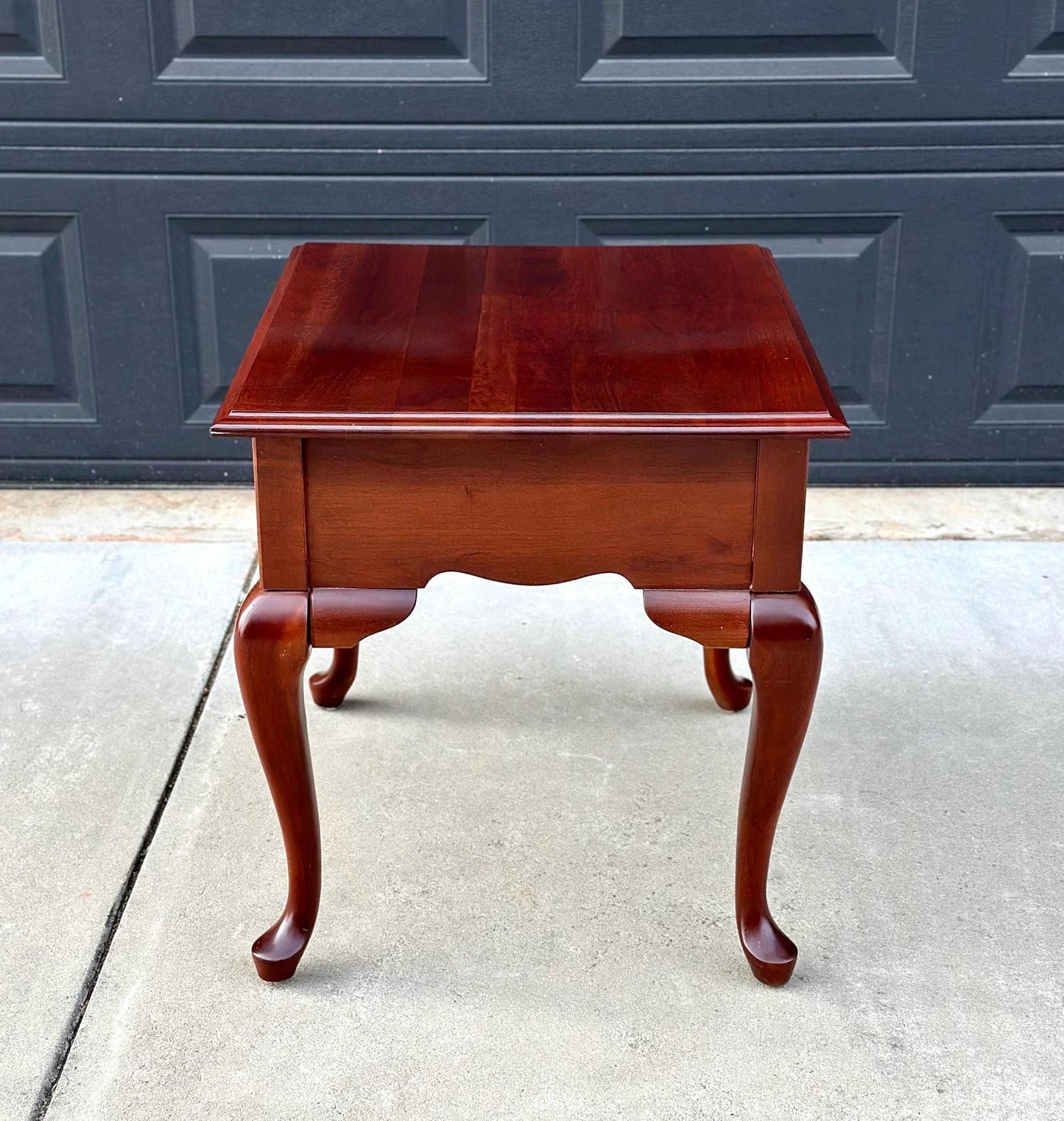Vintage Solid Cherry Broyhill Queen Anne End Table