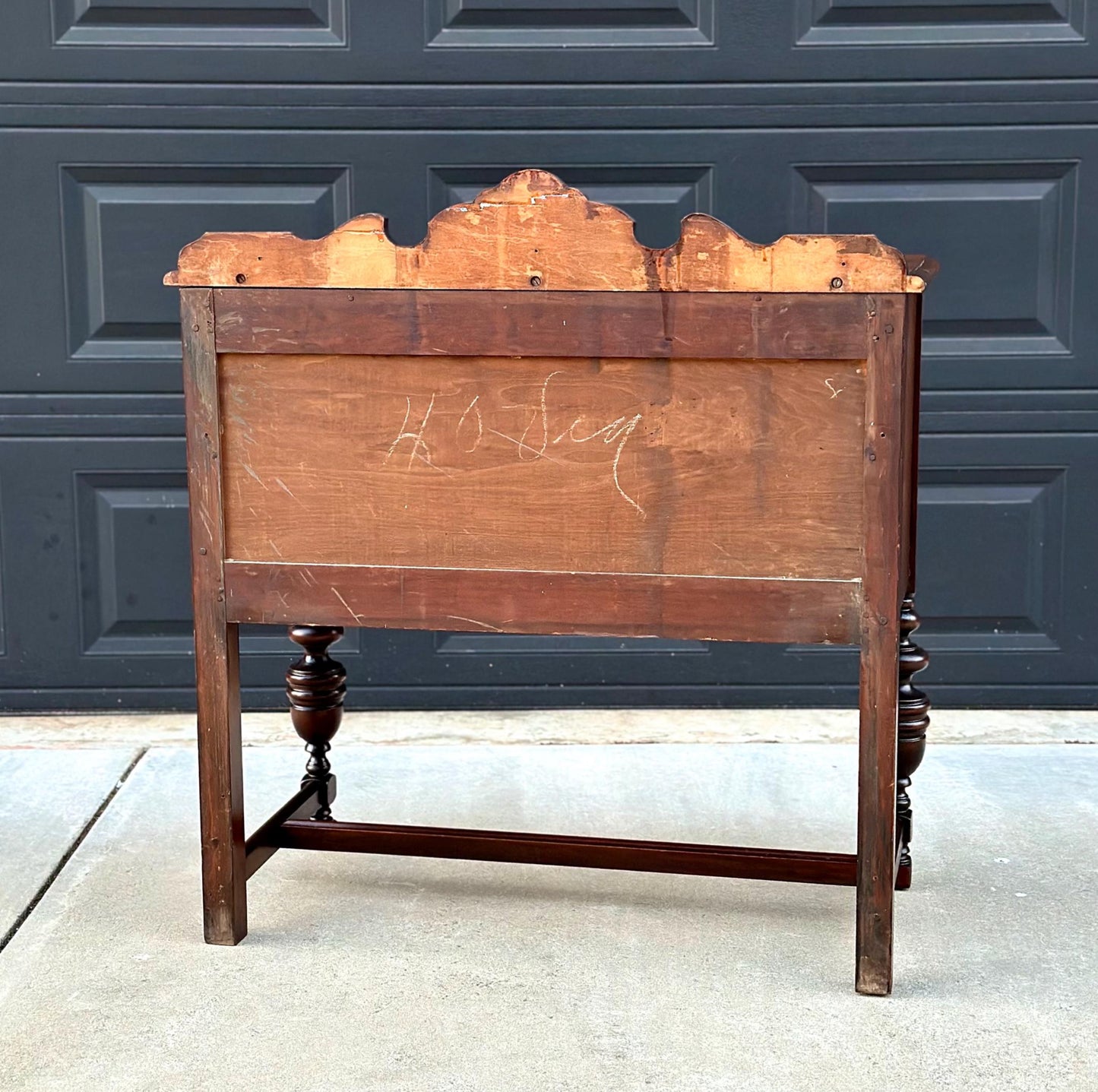 Antique Walnut & Cherry Two Door Cabinet Console