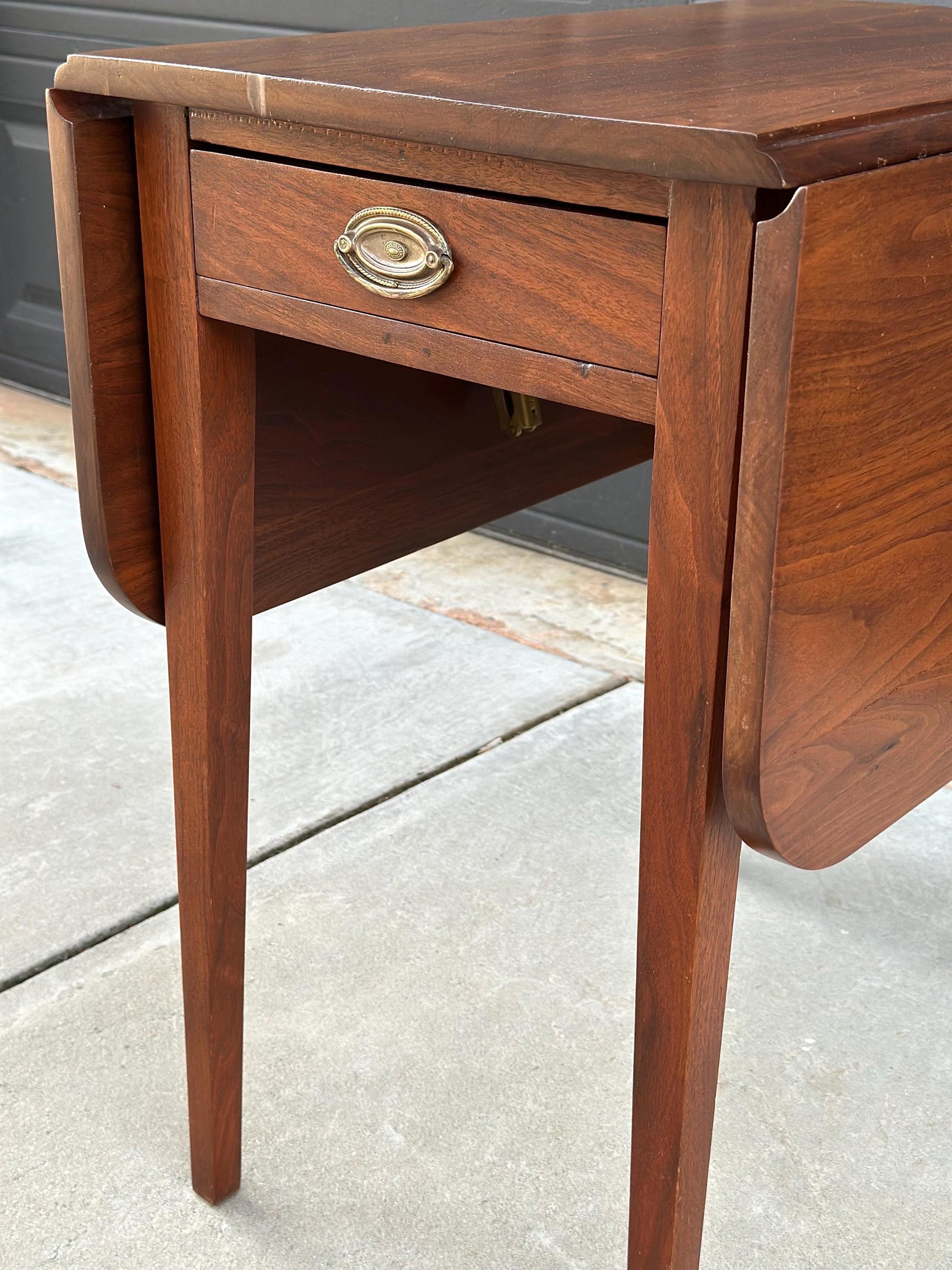 Antique Solid Cherry Sheraton Style Pembroke Drop Leaf Table