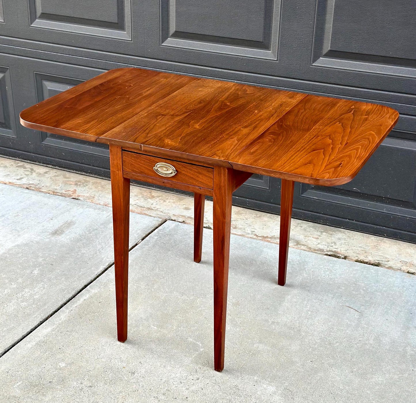 Antique Solid Cherry Sheraton Style Pembroke Drop Leaf Table