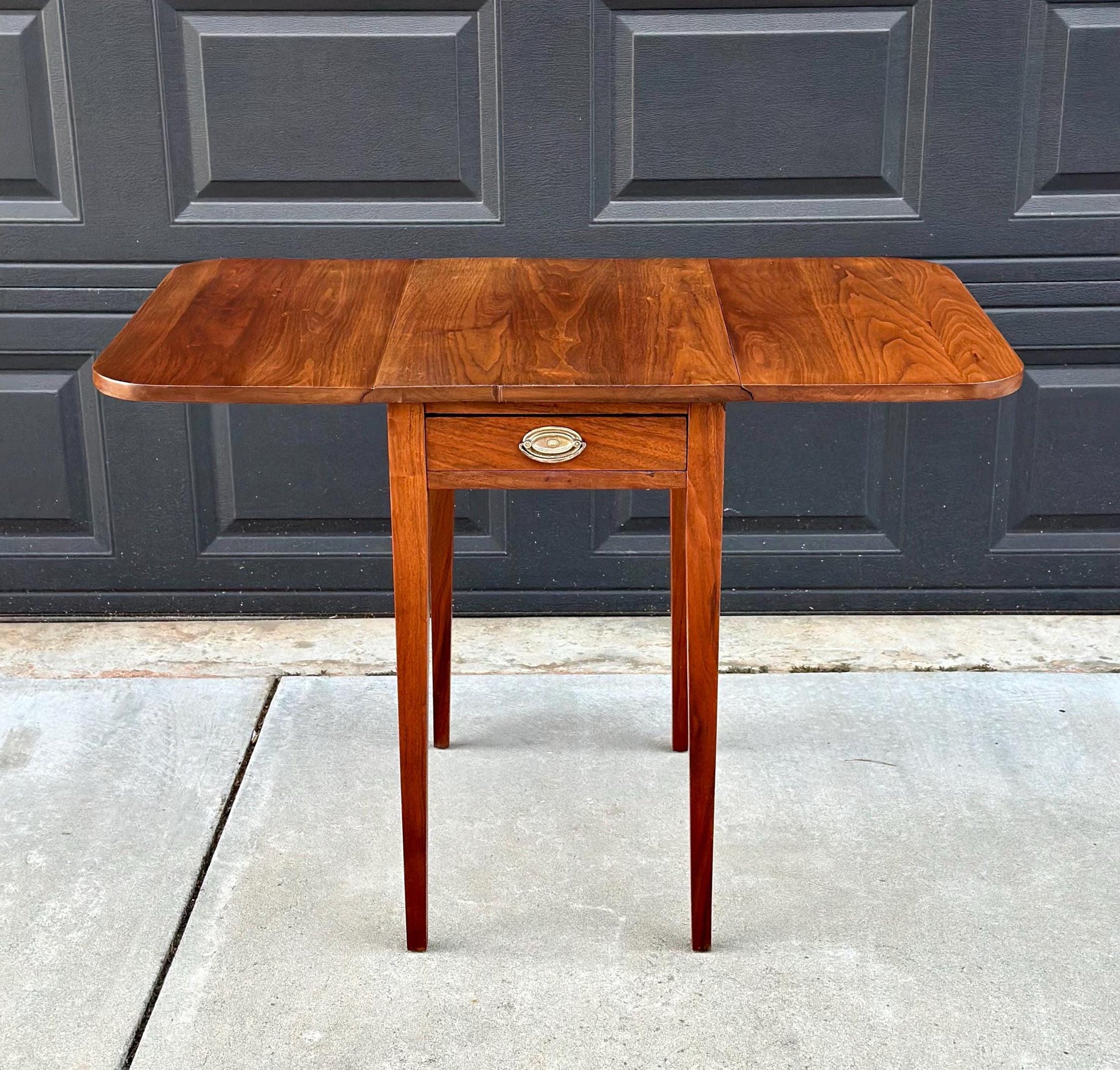 Antique Solid Cherry Sheraton Style Pembroke Drop Leaf Table