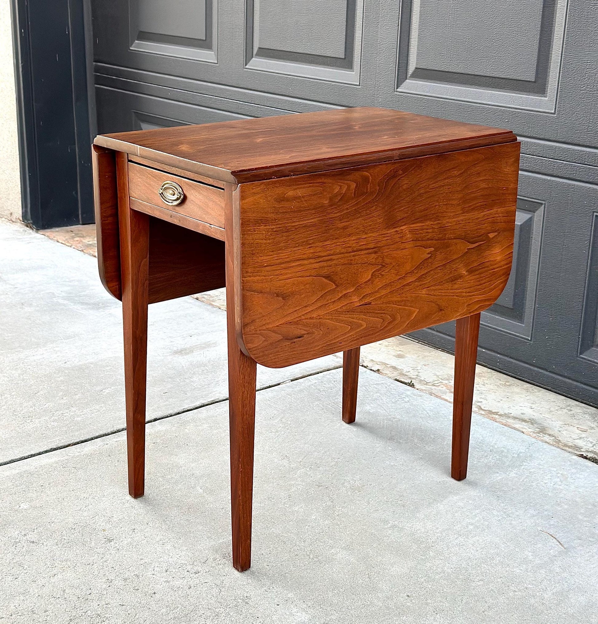 Antique Solid Cherry Sheraton Style Pembroke Drop Leaf Table