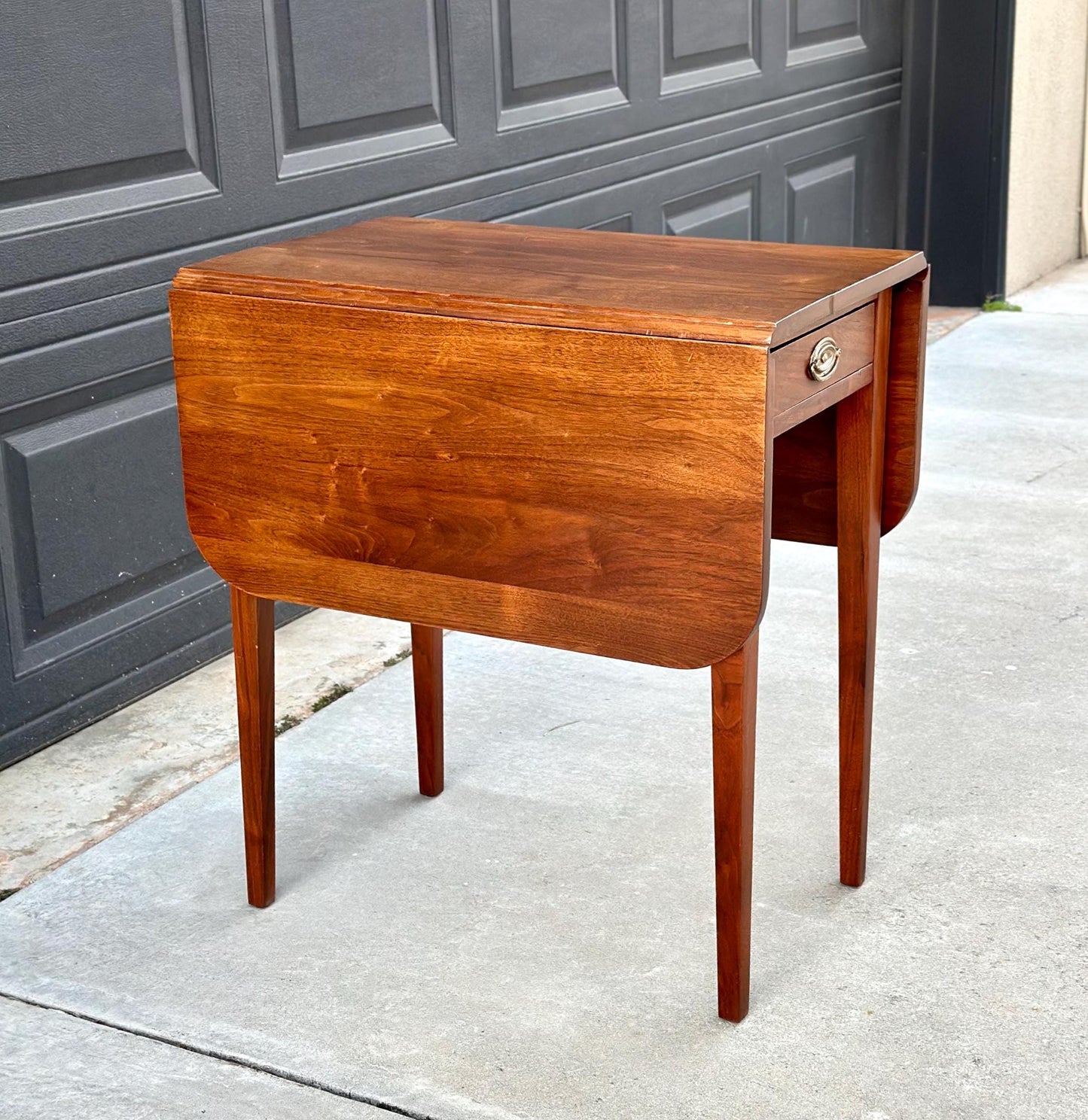 Antique Solid Cherry Sheraton Style Pembroke Drop Leaf Table