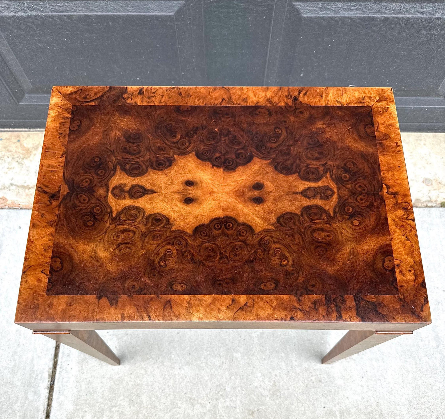 Vintage Baker Furniture "Collector's Edition" Natural Burl Wood End Table