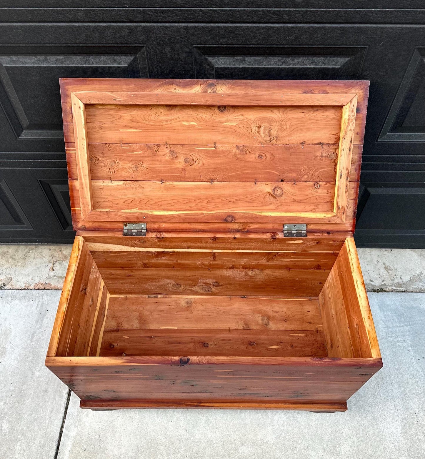 Vintage 1960's Handcrafted Solid Cedar Wood Chest