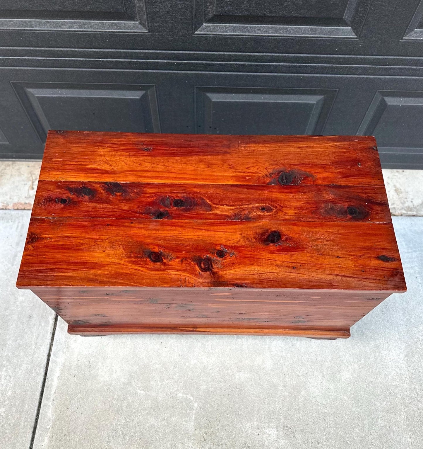 Vintage 1960's Handcrafted Solid Cedar Wood Chest