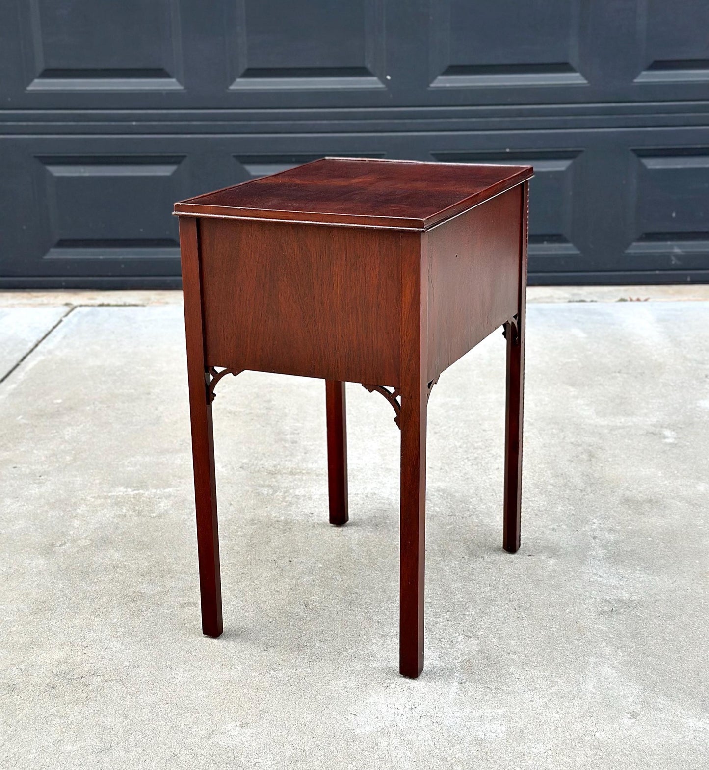 Antique 1920's Edwardian Two Drawer Mahogany Side Table
