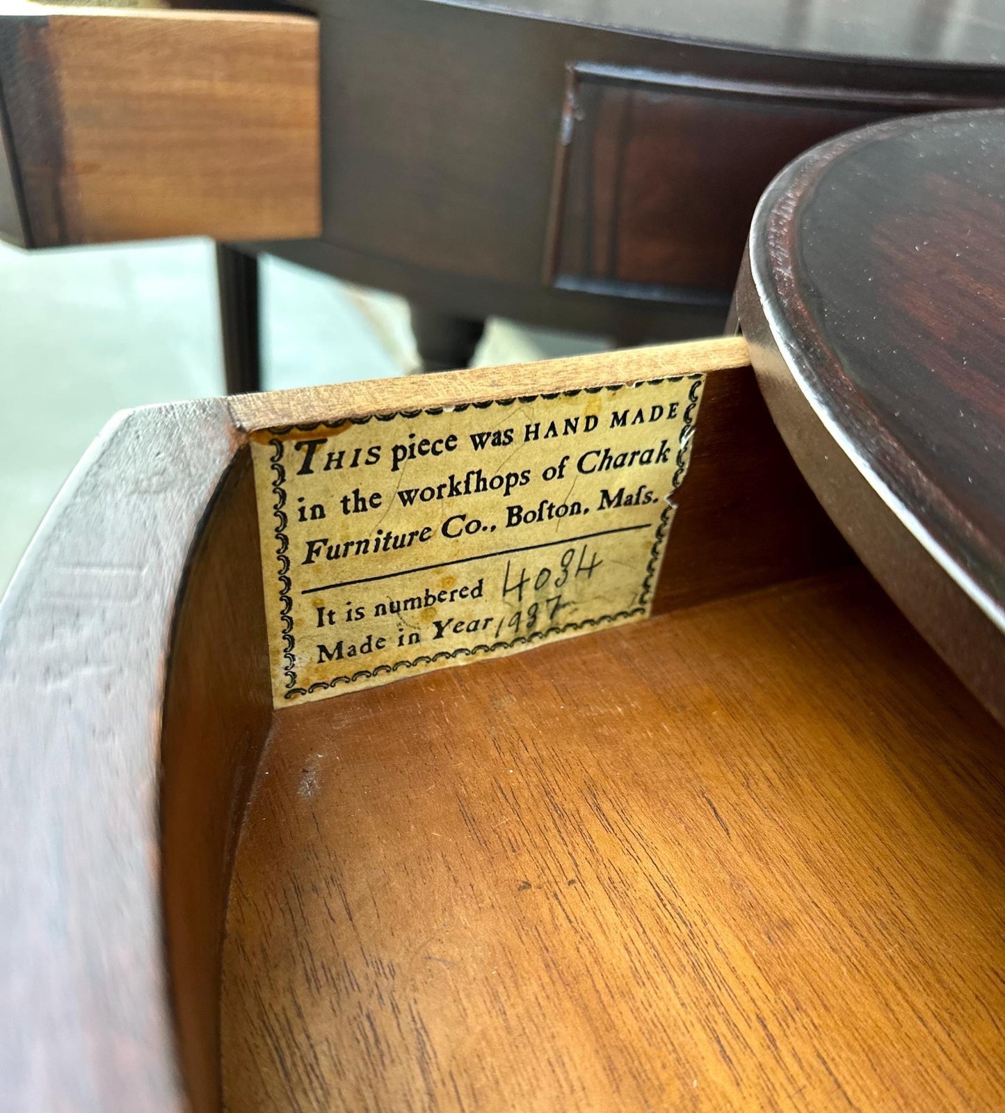 Early 1900's Solid Mahogany Charak End Tables - a Pair