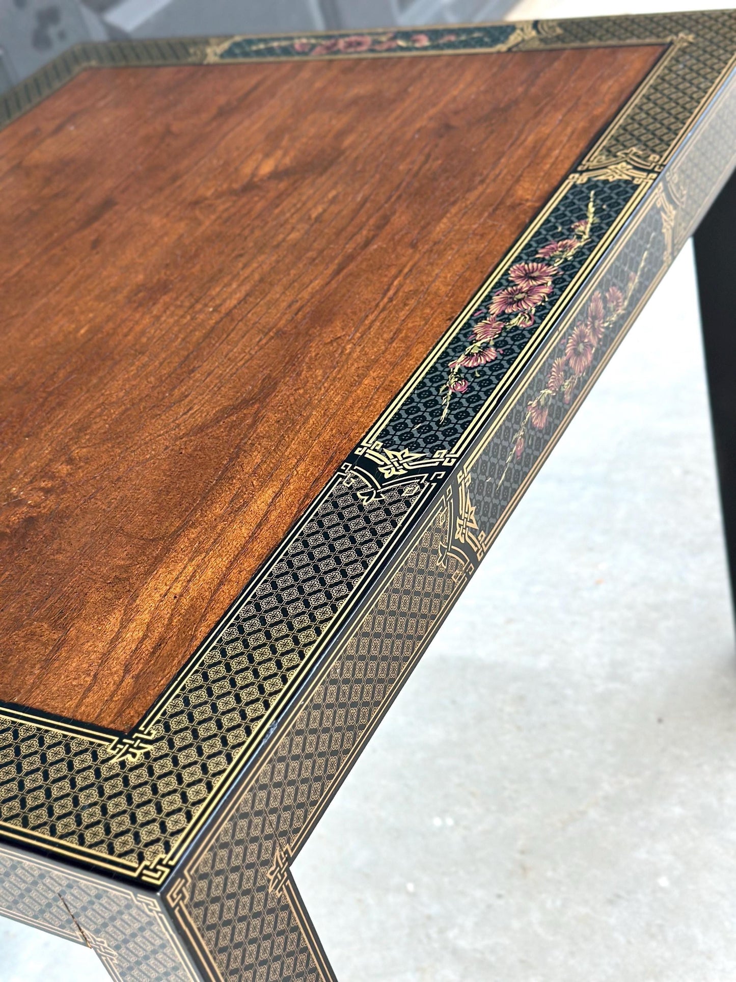 Vintage 1970's Chinoiserie Side Table