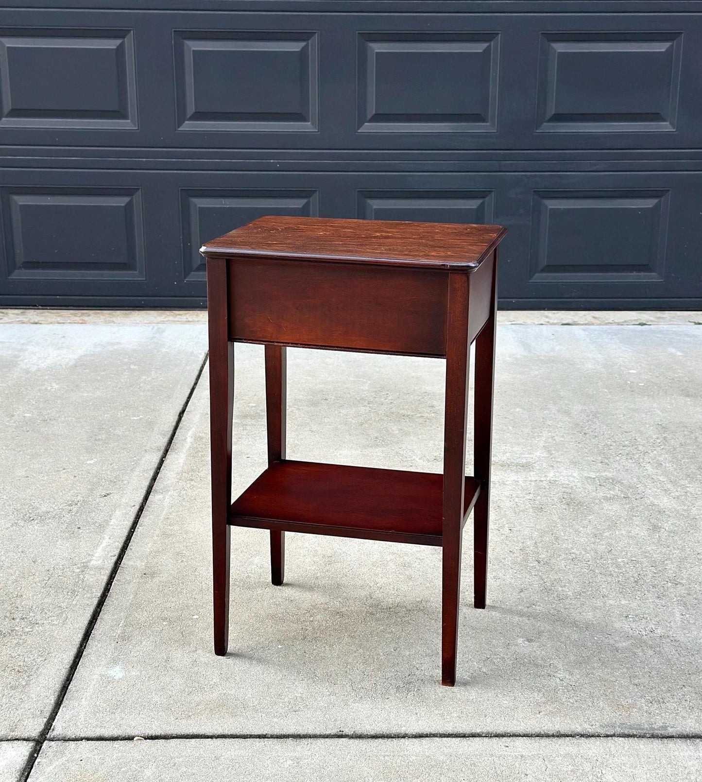 Vintage Mid 1900's Solid Wood Mahogany Side Table