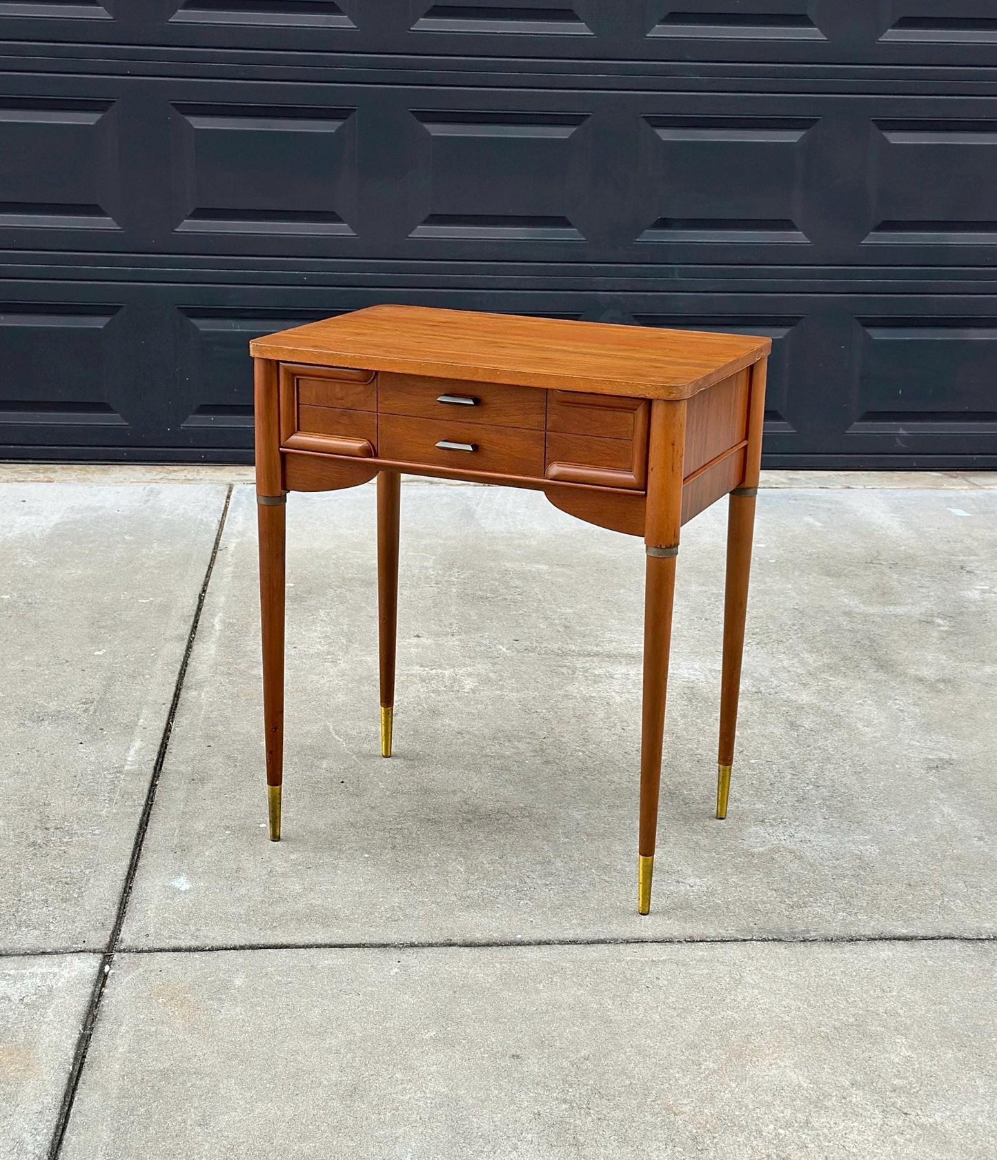 Vintage Mid 1900's Walnut MCM Entry Accent Table