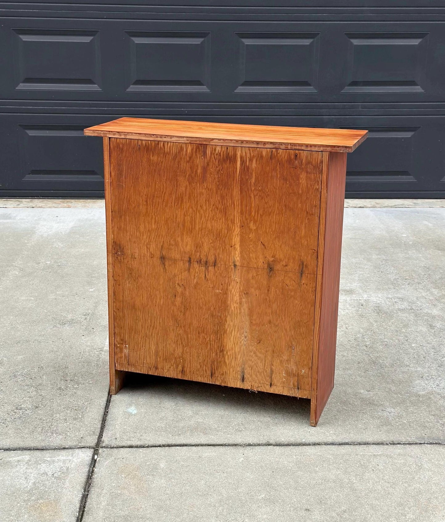 Vintage Mid 1900's Solid Wood Multi-Tier Small Pine Bookshelf