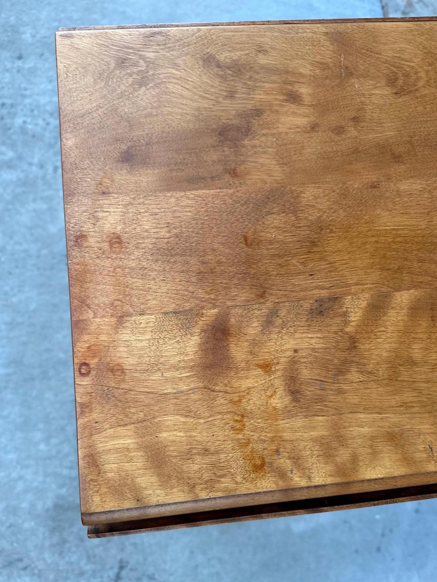 Vintage Mid 1900's Solid Wood Extending Gateleg Maple Dining Table
