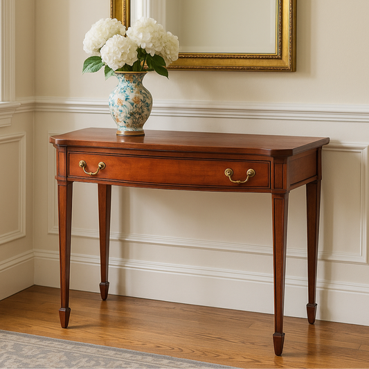 Antique 1930's Mahogany Single Drawer Hallway Flip Top Table