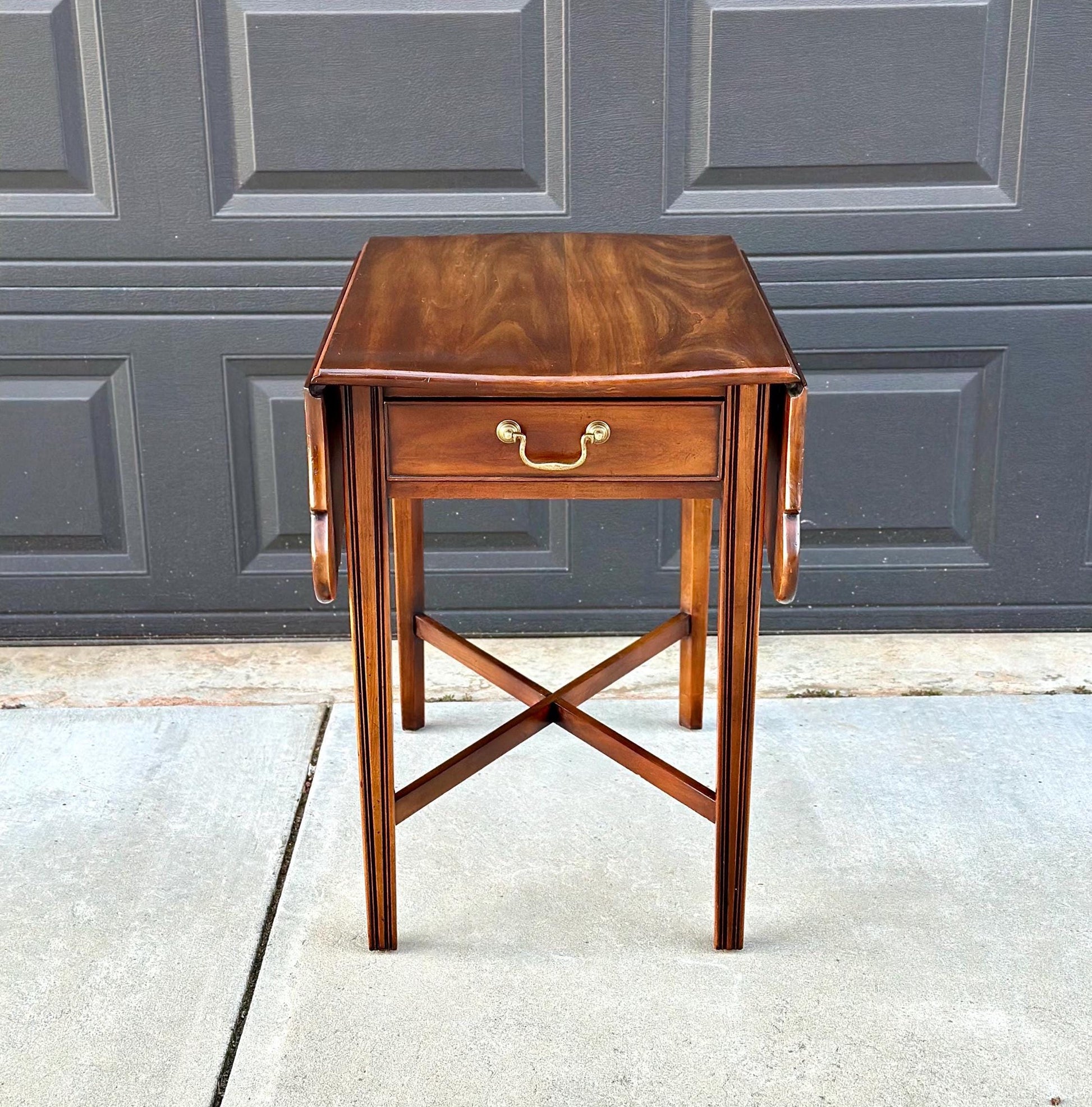 Vintage 1970's Statton Cherry Drop Leaf Table