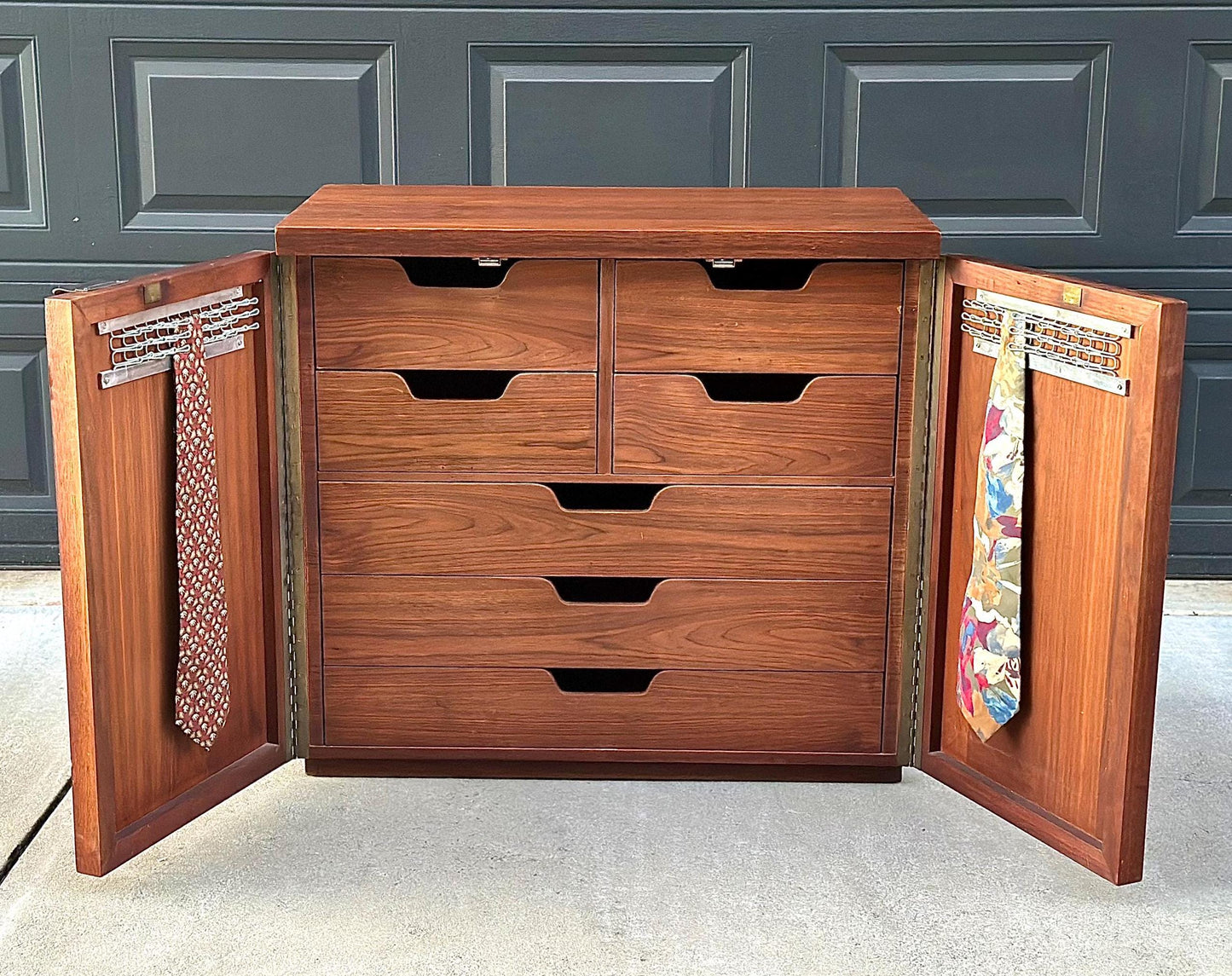 Vintage 1970's Walnut Seven Drawer Dresser