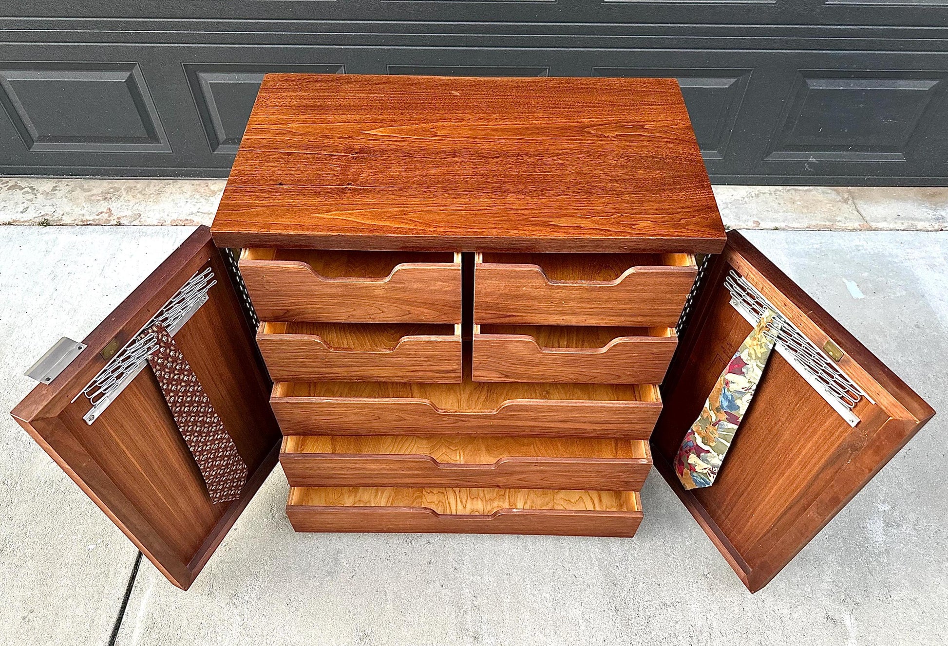 Vintage 1970's Walnut Seven Drawer Dresser