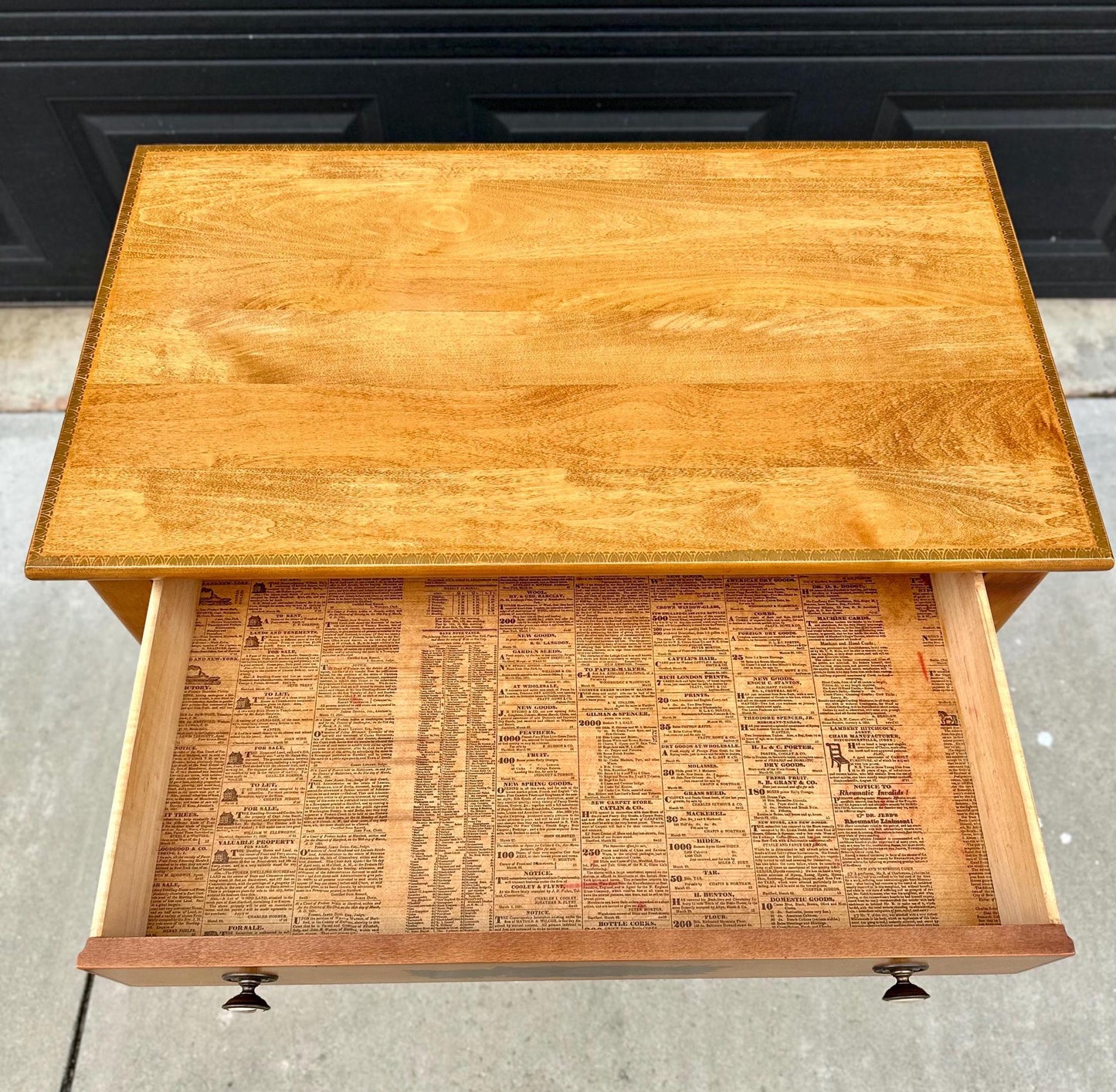 Vintage L. Hitchcock Solid Wood 4 Drawer Maple Chest