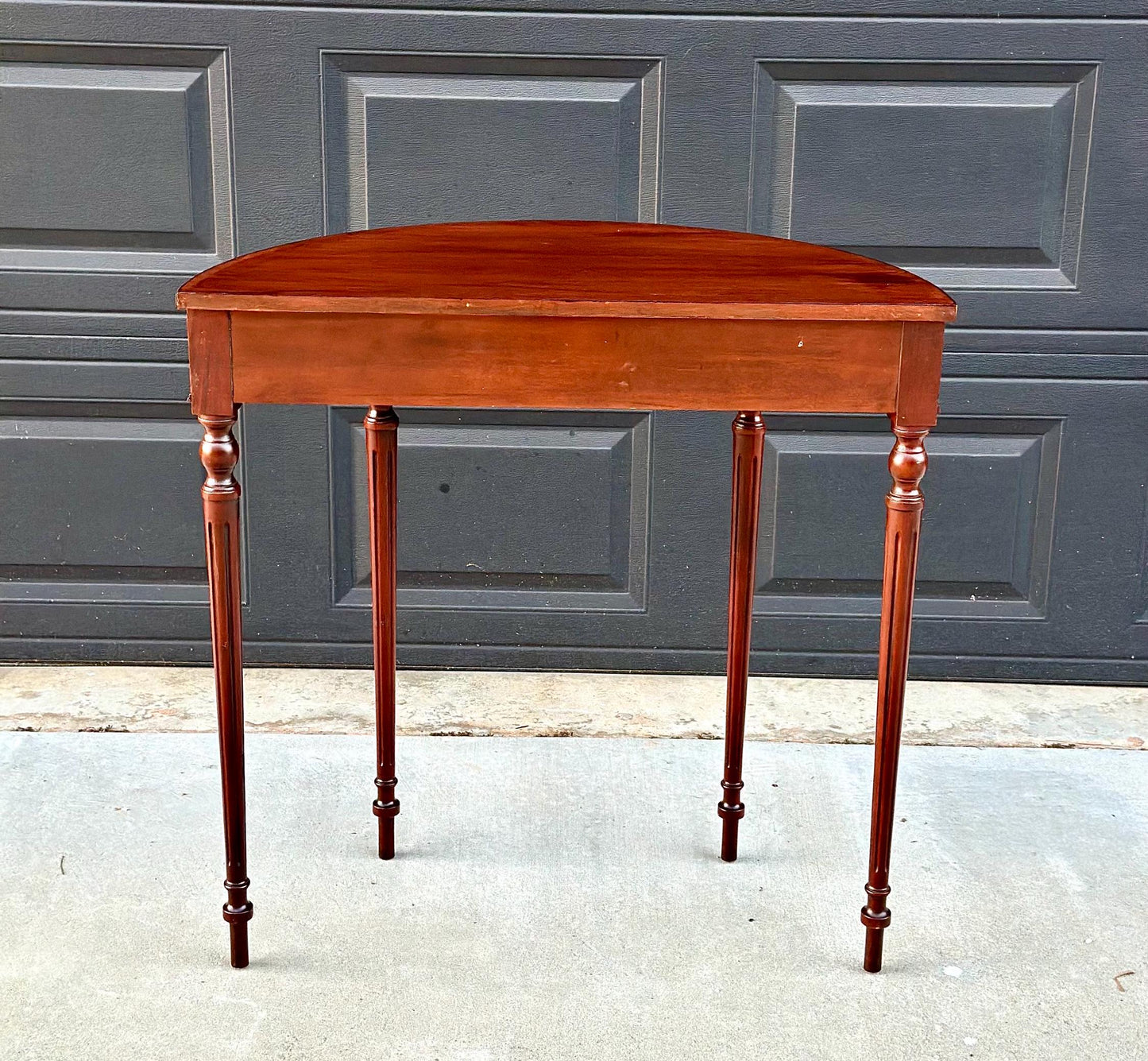 Vintage Mahogany Demilune Console & Entry Table