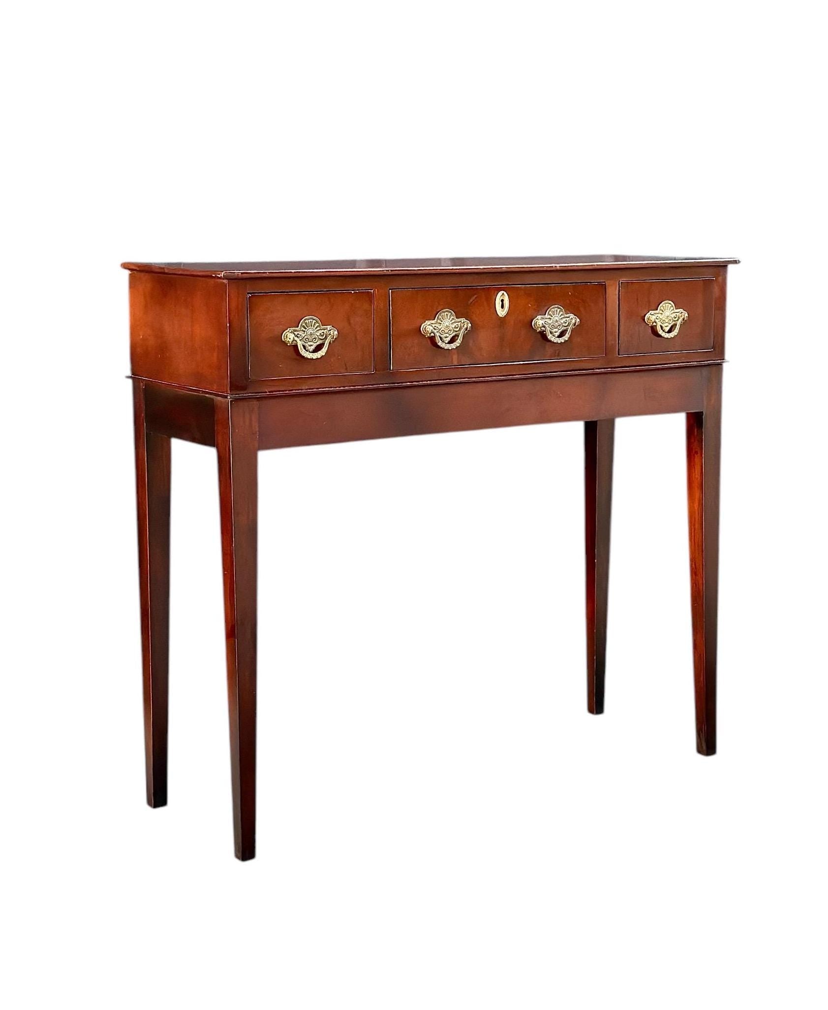 Antique Narrow Solid Mahogany Edwardian Console Table