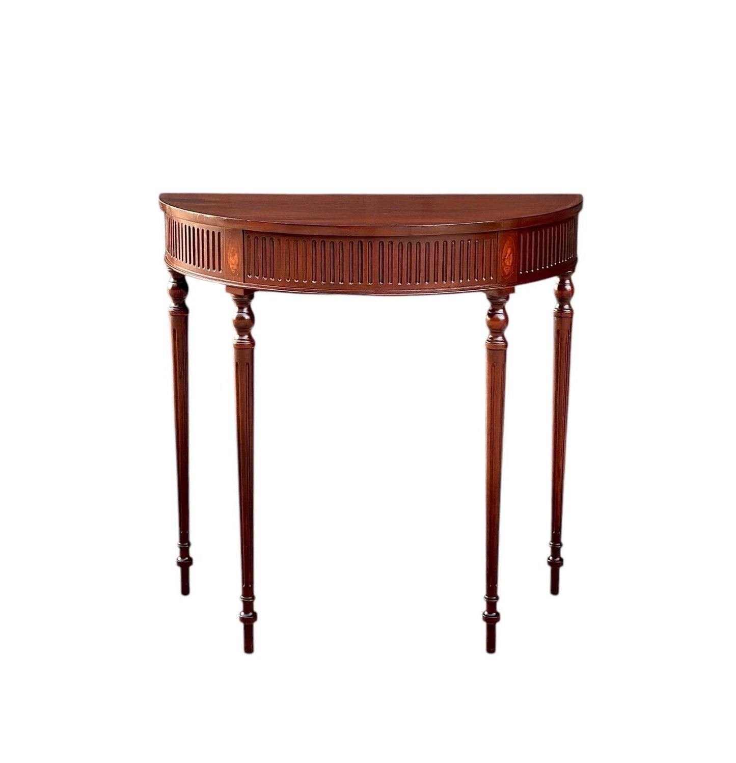 Vintage Mahogany Demilune Console & Entry Table