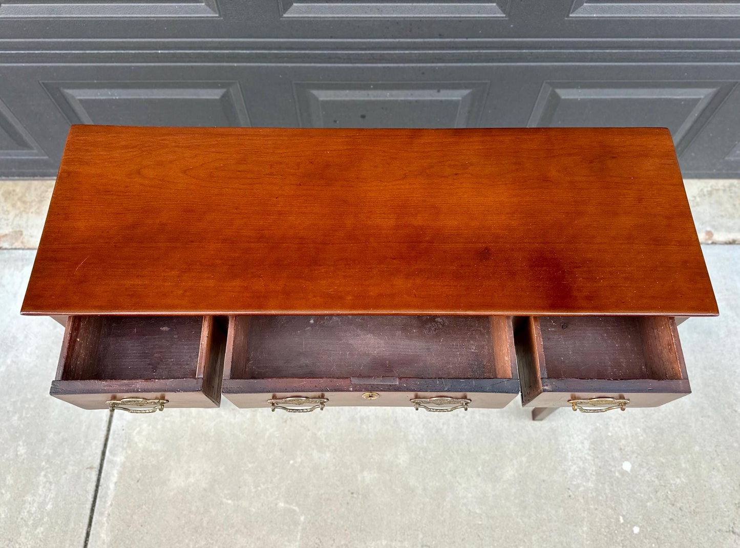 Antique Narrow Solid Mahogany Edwardian Console Table