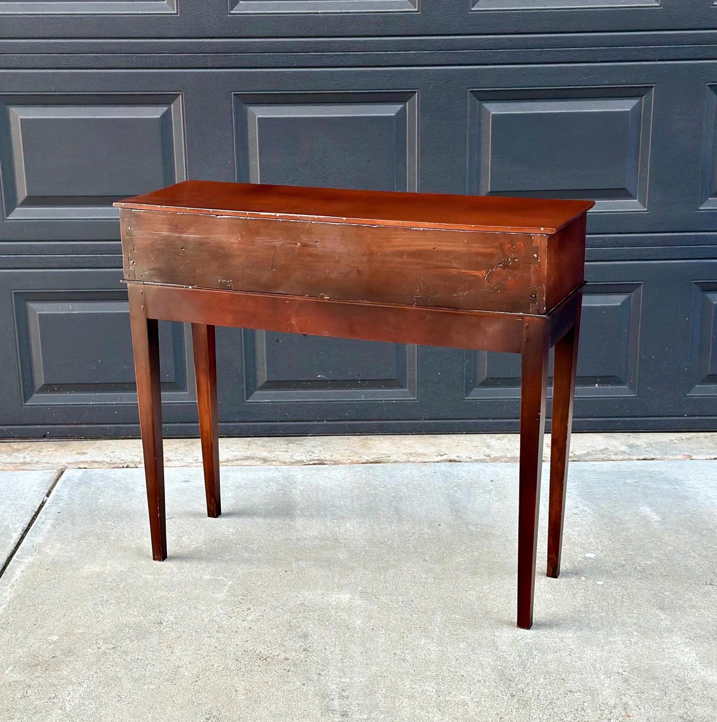 Antique Narrow Solid Mahogany Edwardian Console Table