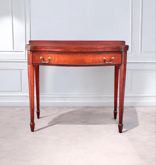 Antique 1930's Mahogany Single Drawer Hallway Flip Top Table