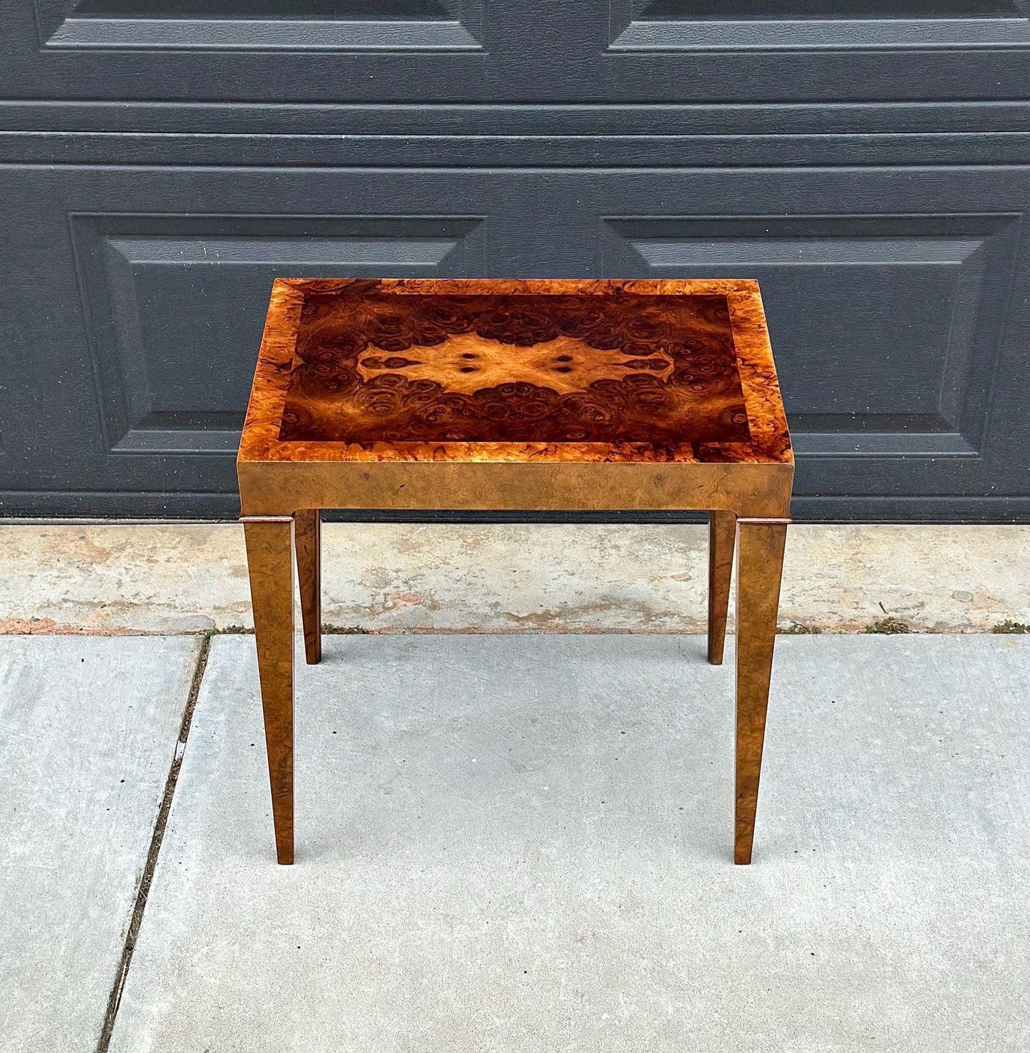 Vintage Baker Furniture "Collector's Edition" Natural Burl Wood End Table