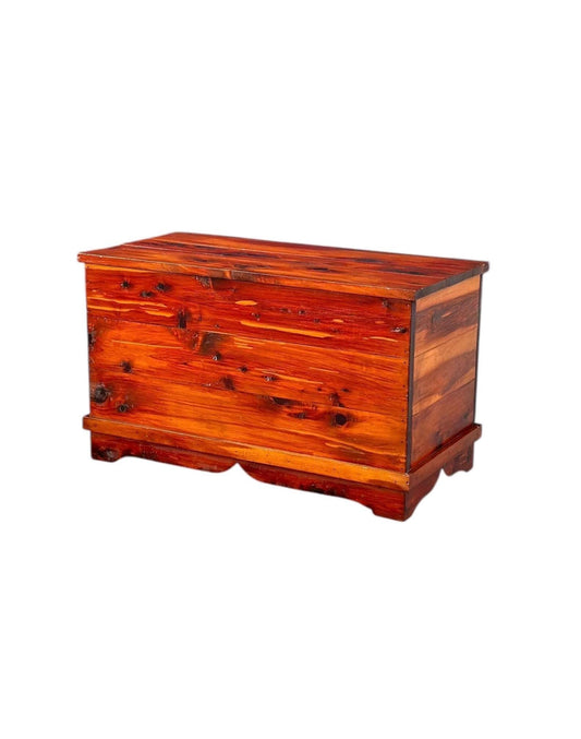 Vintage 1960's Handcrafted Solid Cedar Wood Chest