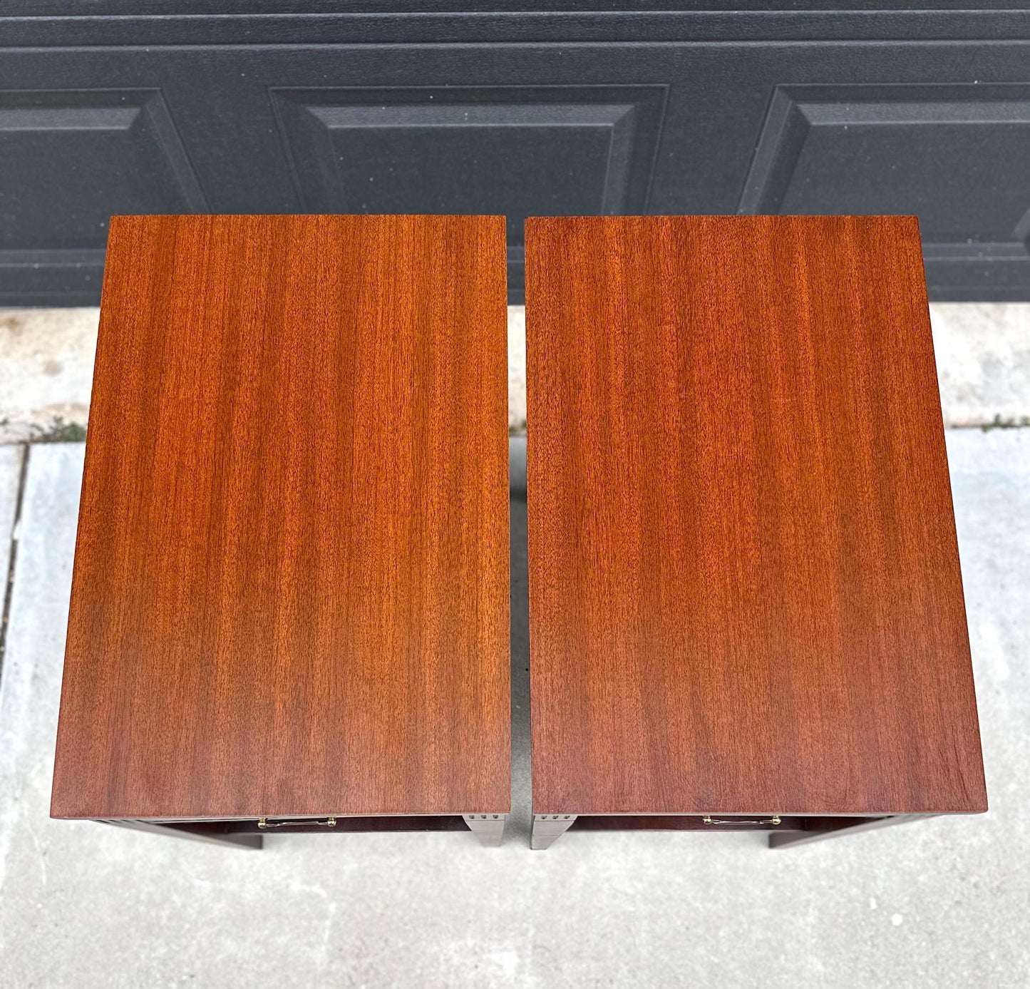 Vintage 1970's Mersman Traditional Mahogany End Tables - a Pair