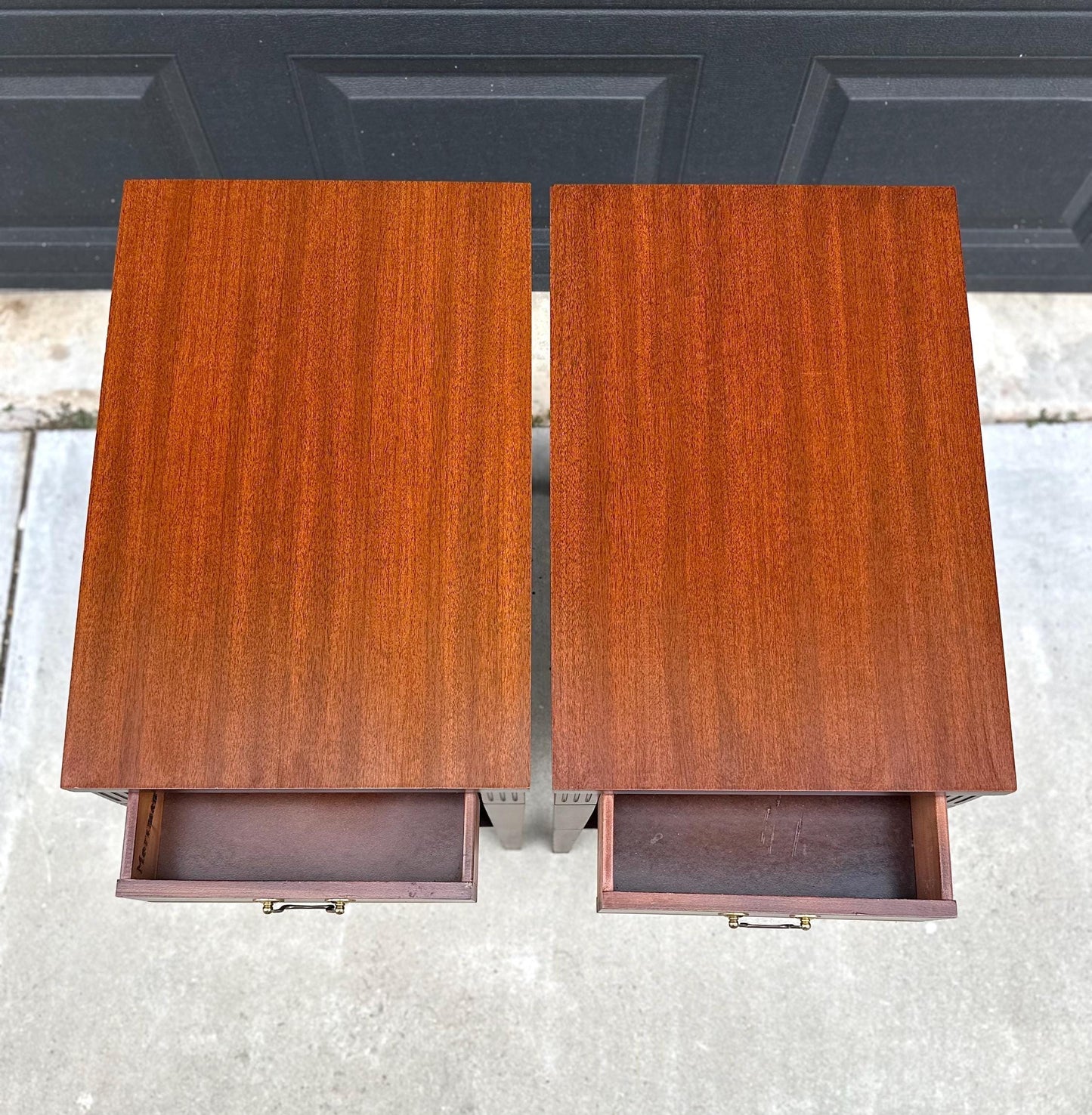 Vintage 1970's Mersman Traditional Mahogany End Tables - a Pair