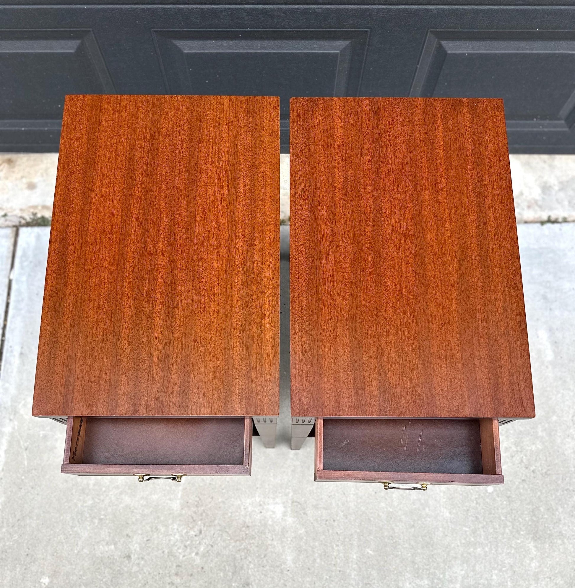 Vintage 1970's Mersman Traditional Mahogany End Tables - a Pair