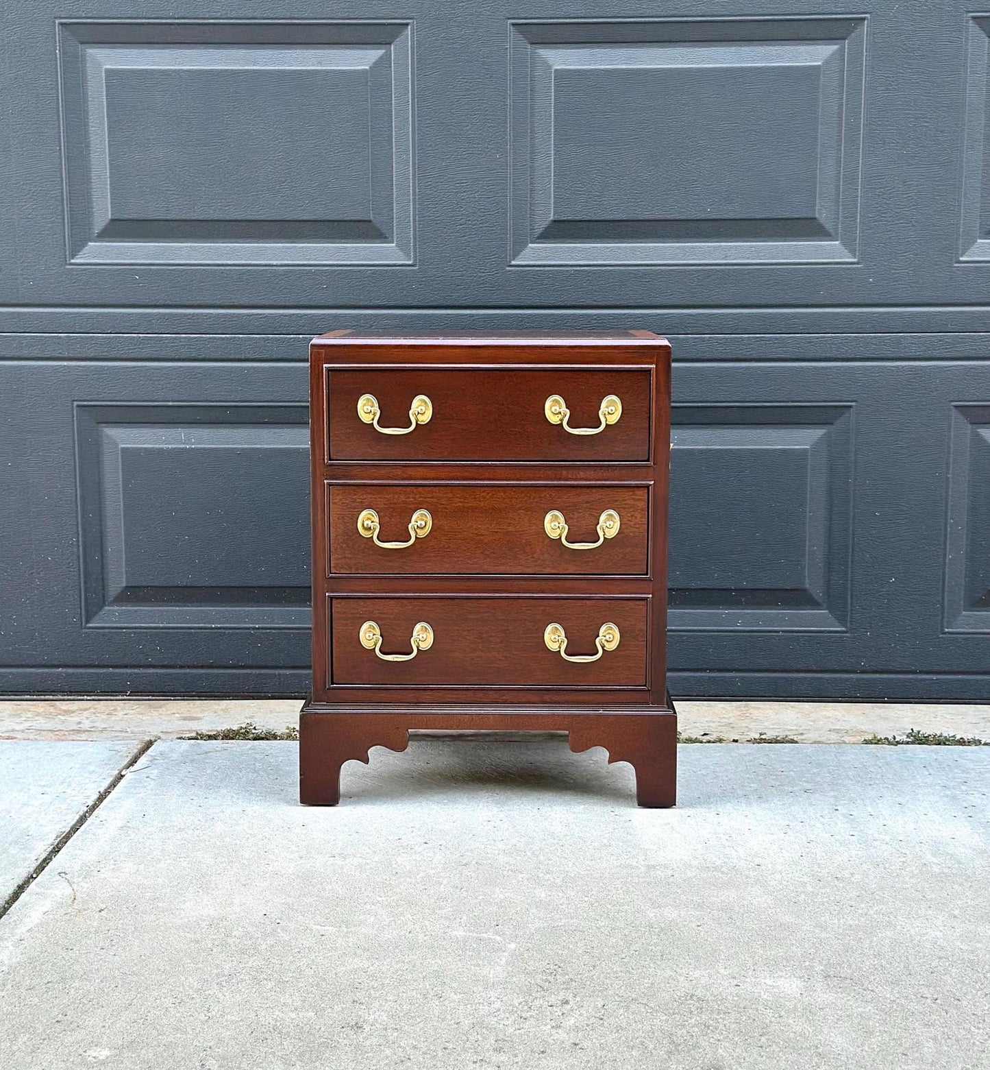 Antique 1940's Classic Three Drawer Nightstand