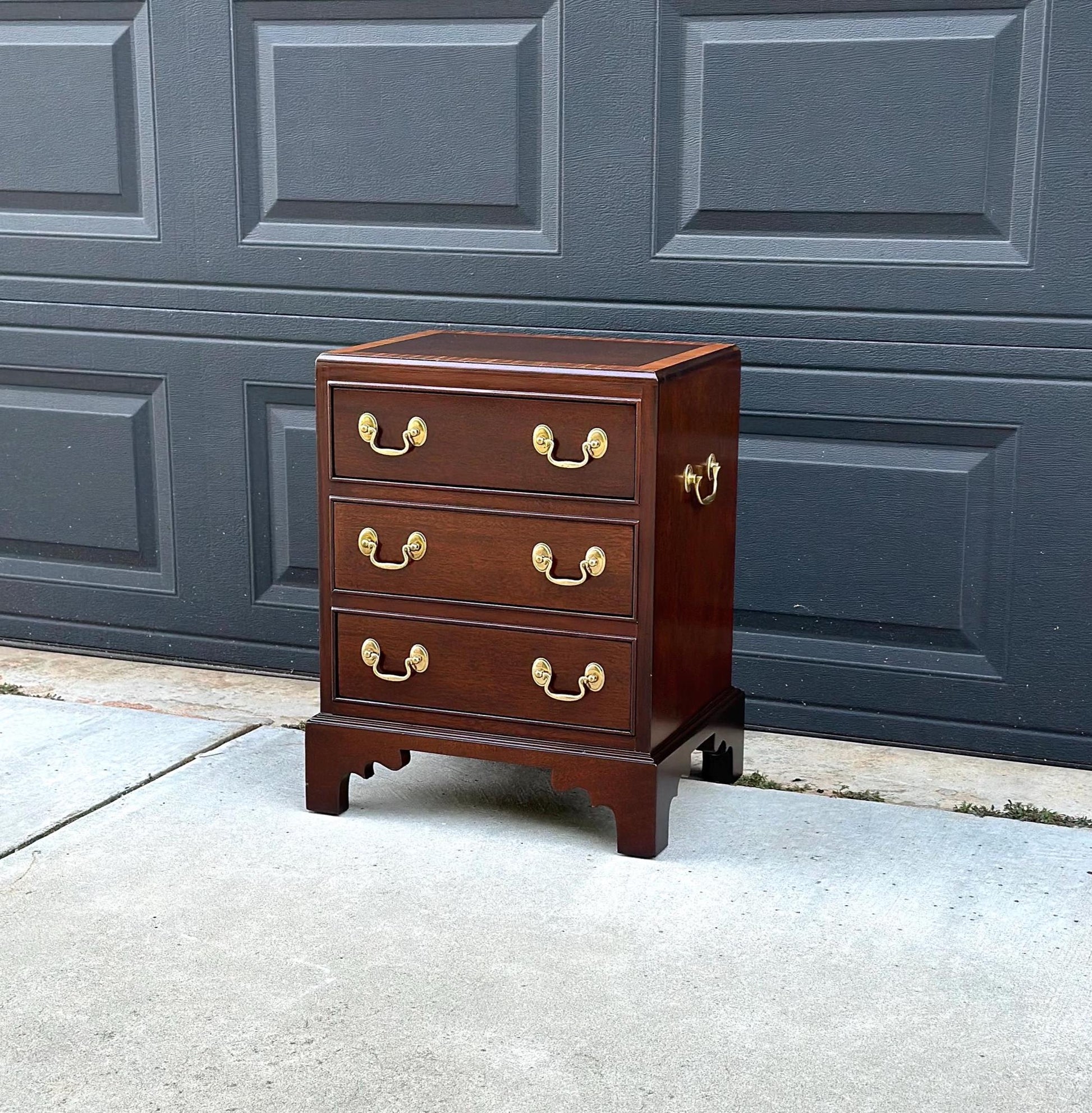 Antique 1940's Classic Three Drawer Nightstand