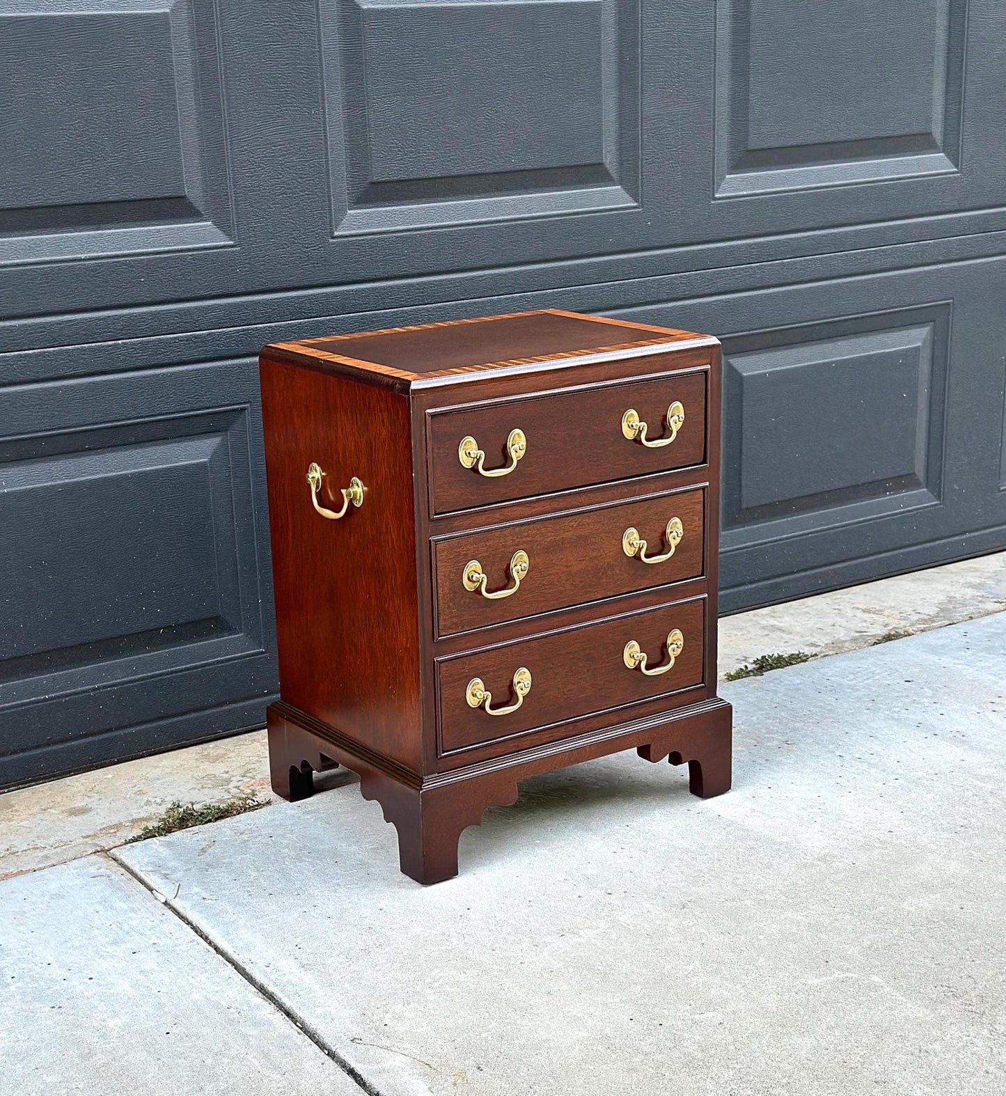Antique 1940's Classic Three Drawer Nightstand