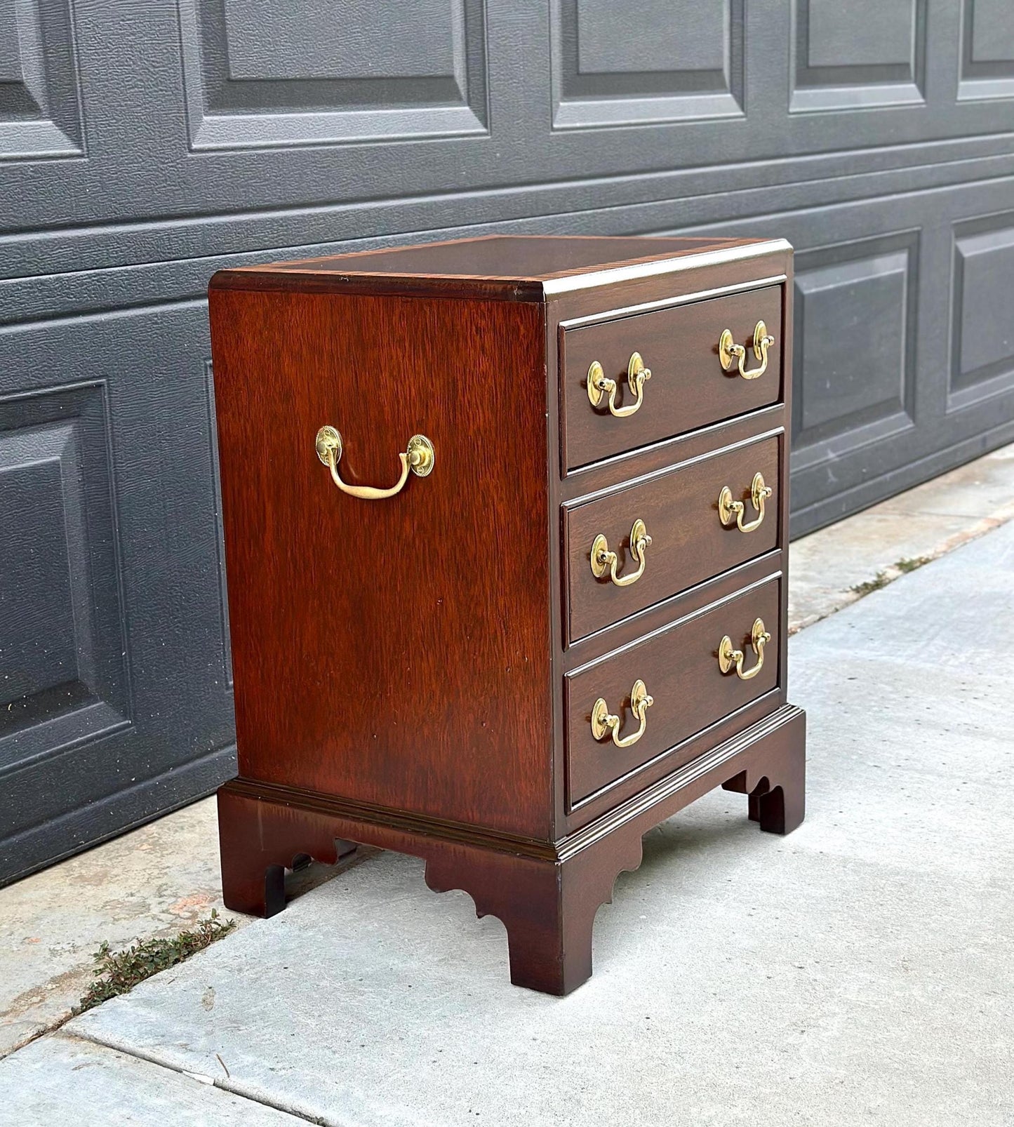 Antique 1940's Classic Three Drawer Nightstand
