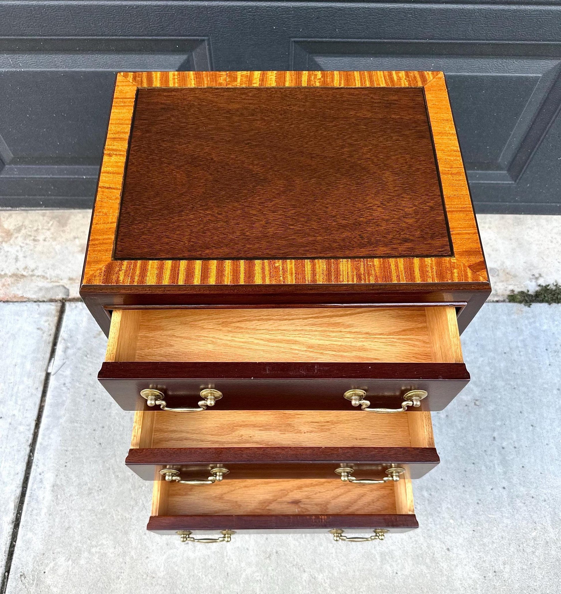 Antique 1940's Classic Three Drawer Nightstand