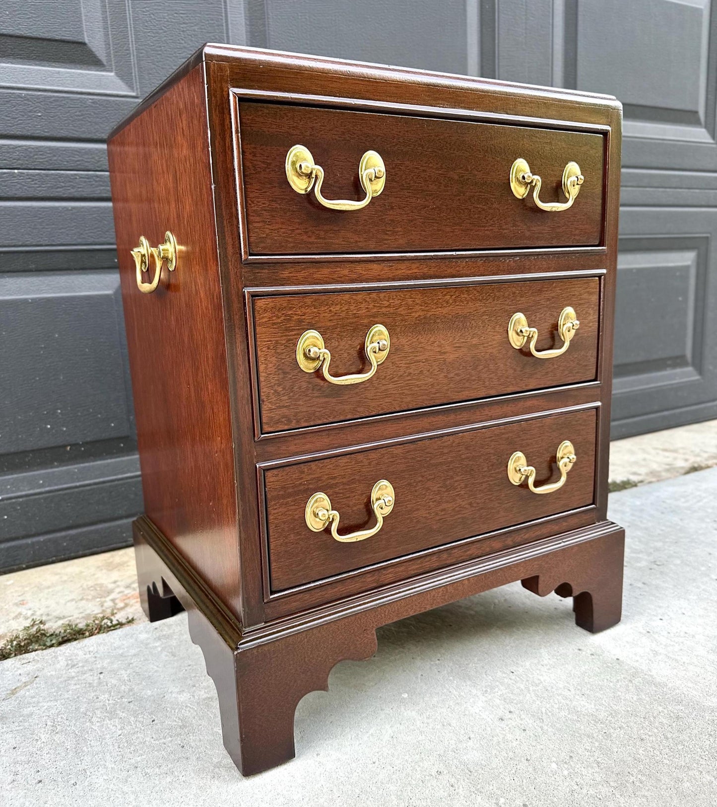 Antique 1940's Classic Three Drawer Nightstand