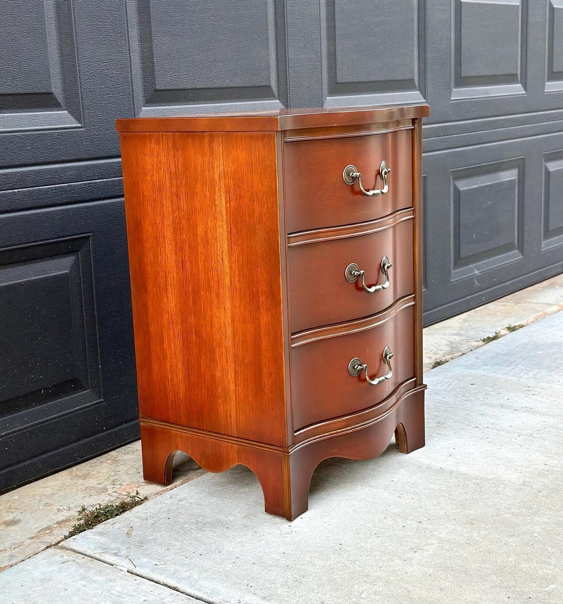 Vintage 1960's Mahogany Three Drawer Narrow Chest