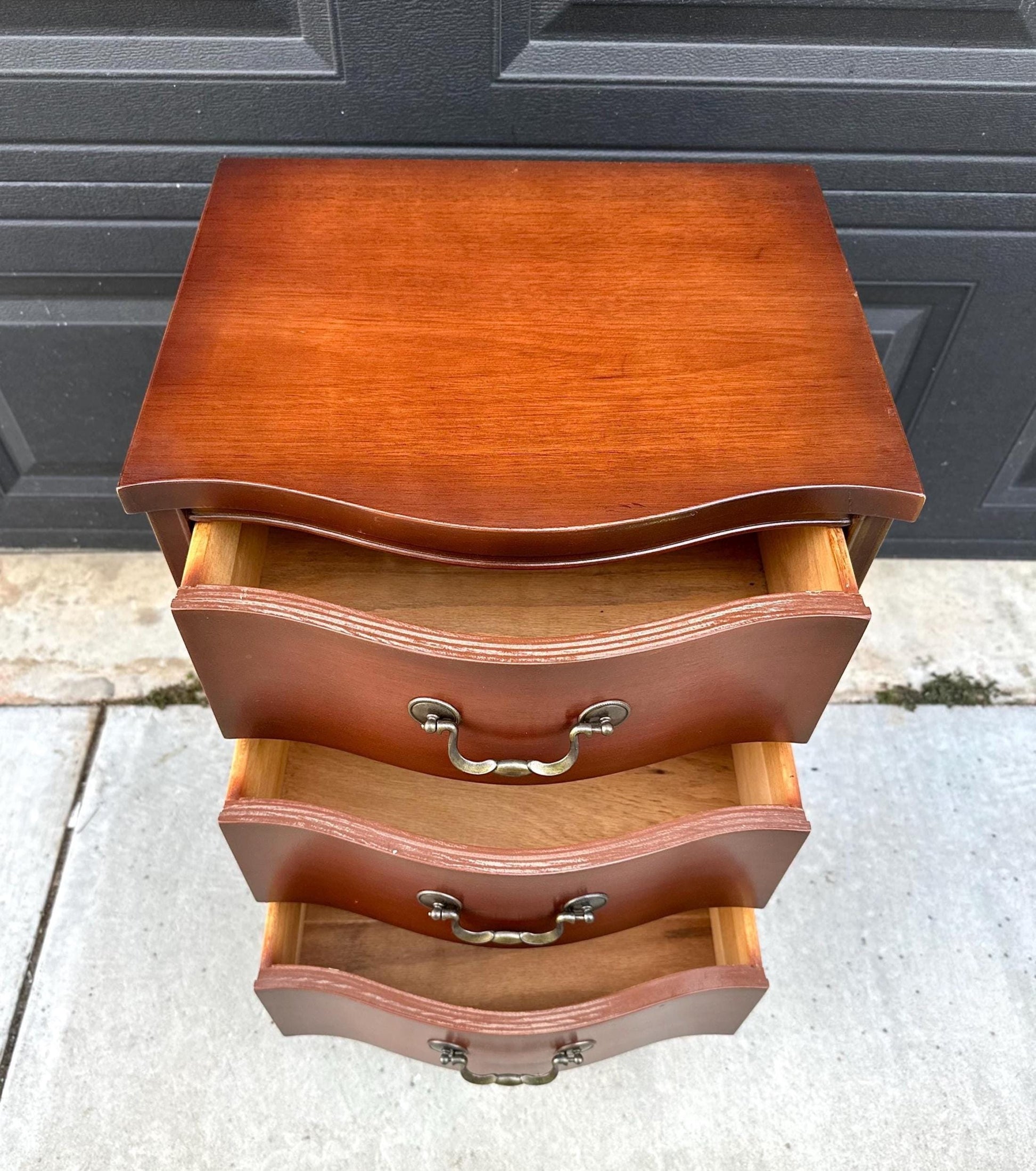 Vintage 1960's Mahogany Three Drawer Narrow Chest