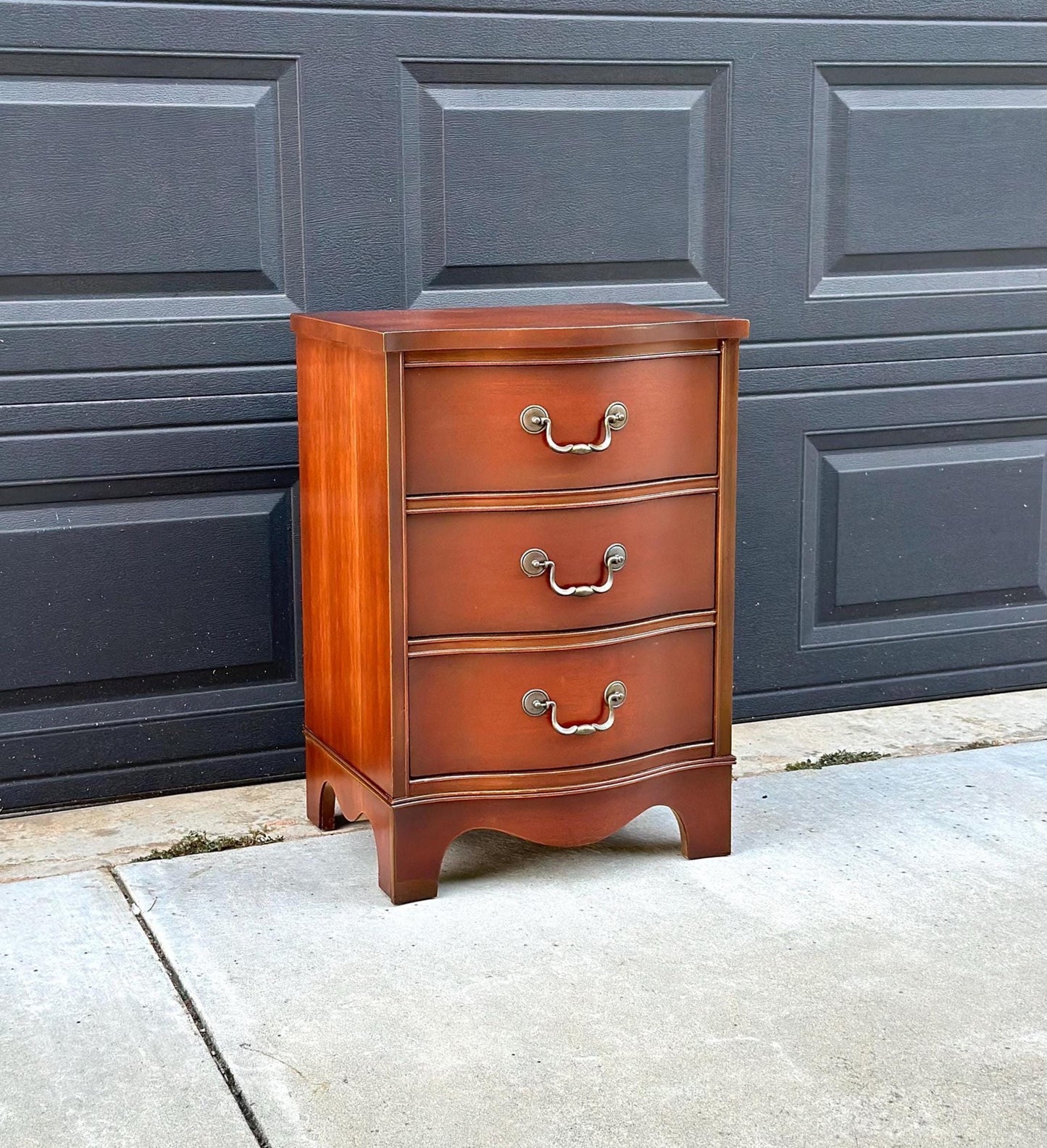 Vintage 1960's Mahogany Three Drawer Narrow Chest