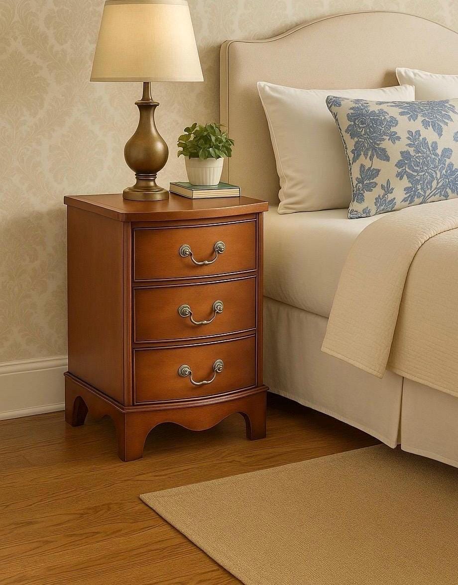 Vintage 1960's Mahogany Three Drawer Narrow Chest