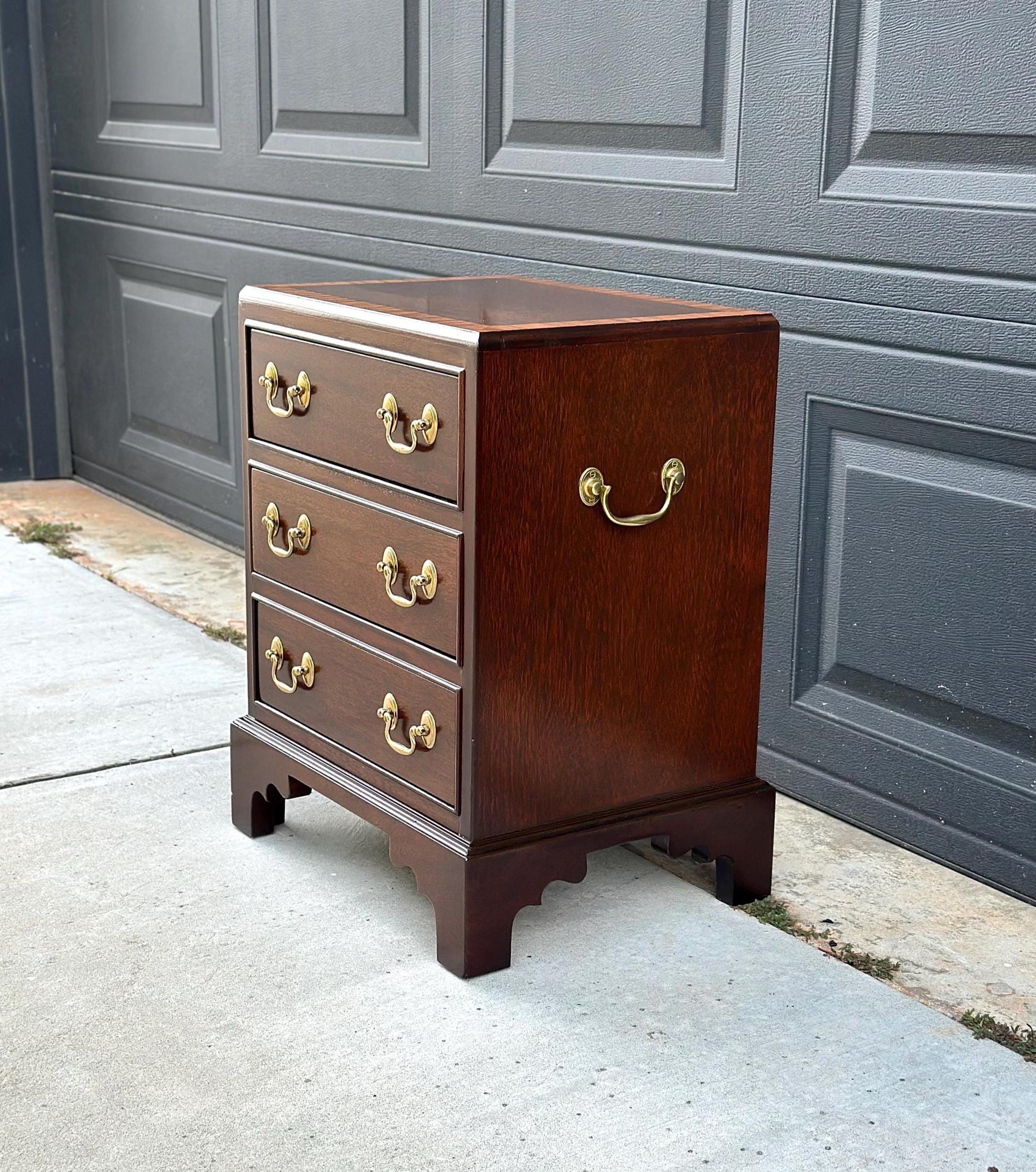 Antique 1940's Classic Three Drawer Nightstand