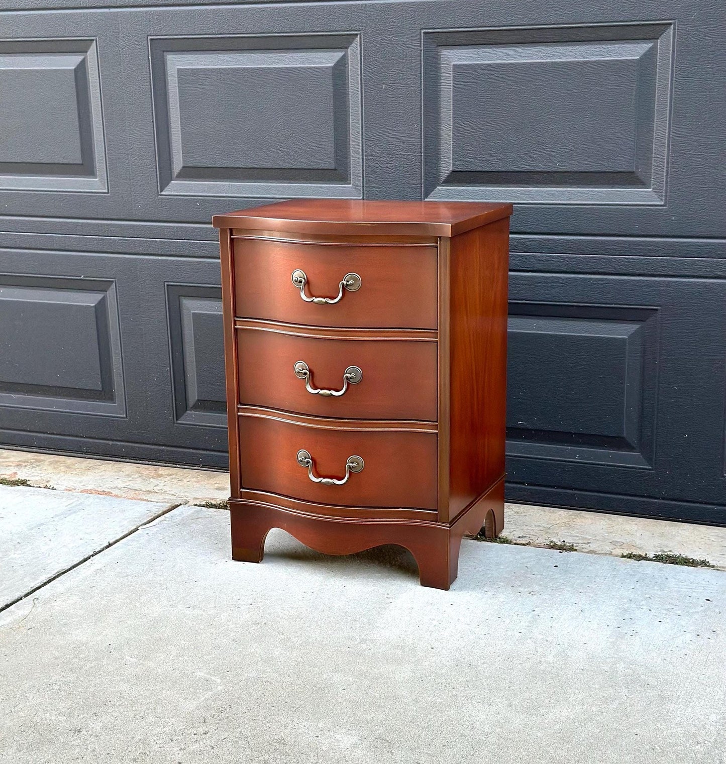 Vintage 1960's Mahogany Three Drawer Narrow Chest