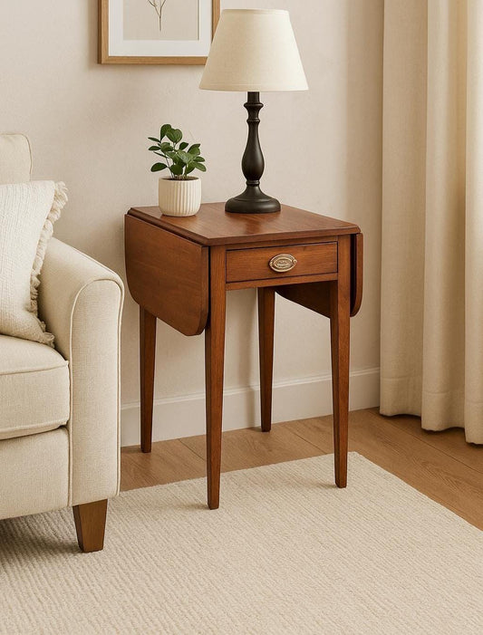 Antique Solid Cherry Pembroke Drop Leaf Table
