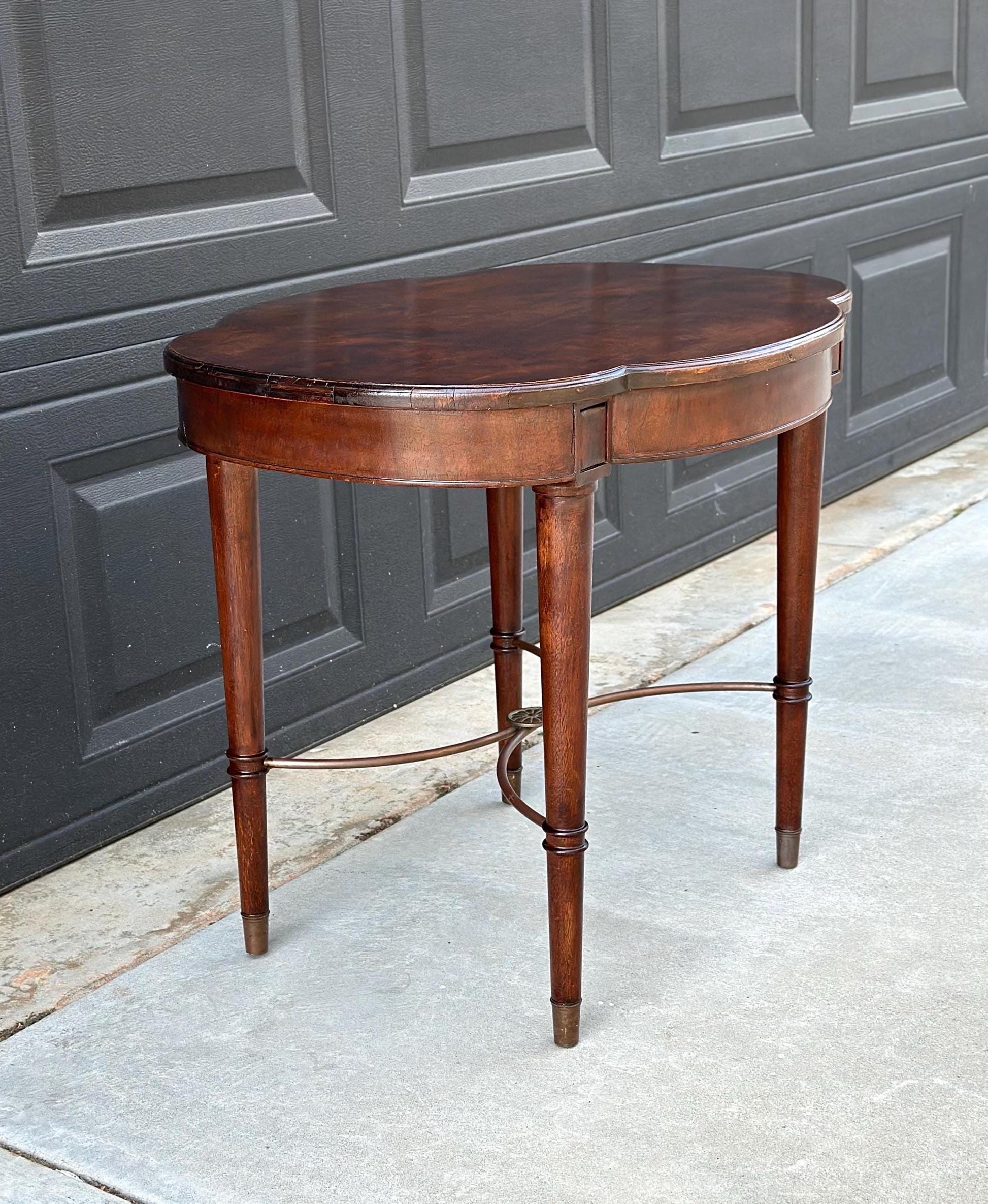 Early 1900's Solid Burl Wood Side Table