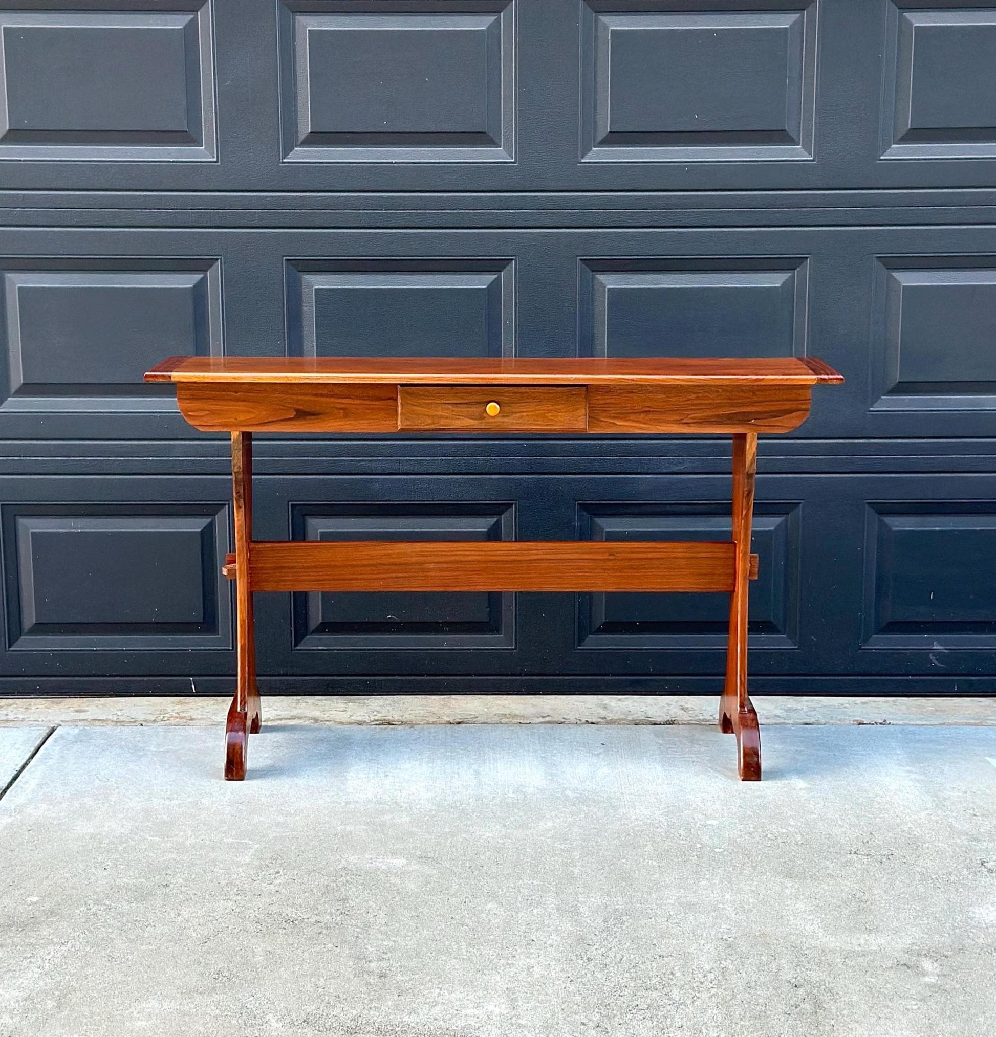 Vintage 1960's Solid Wood Narrow Cherry Hall Table