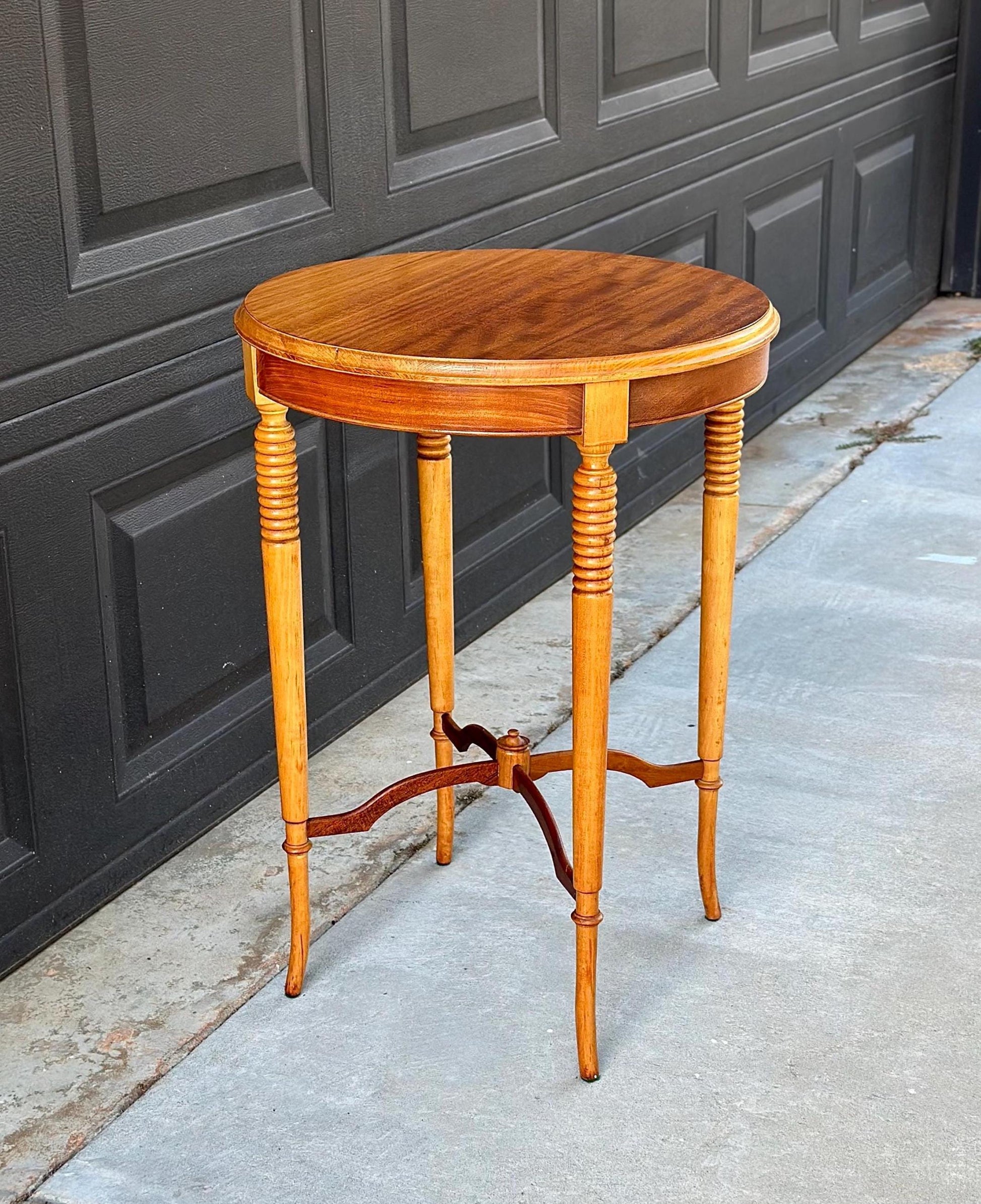 Antique 1890's Louis XVI Maple Side Table