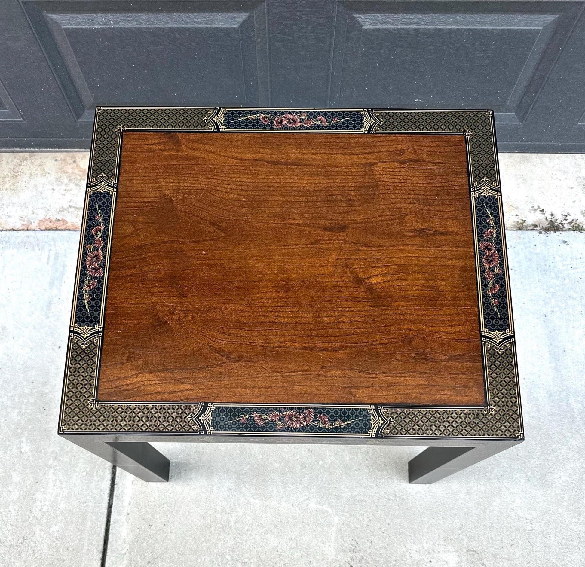 Vintage 1970's Chinoiserie Side Table